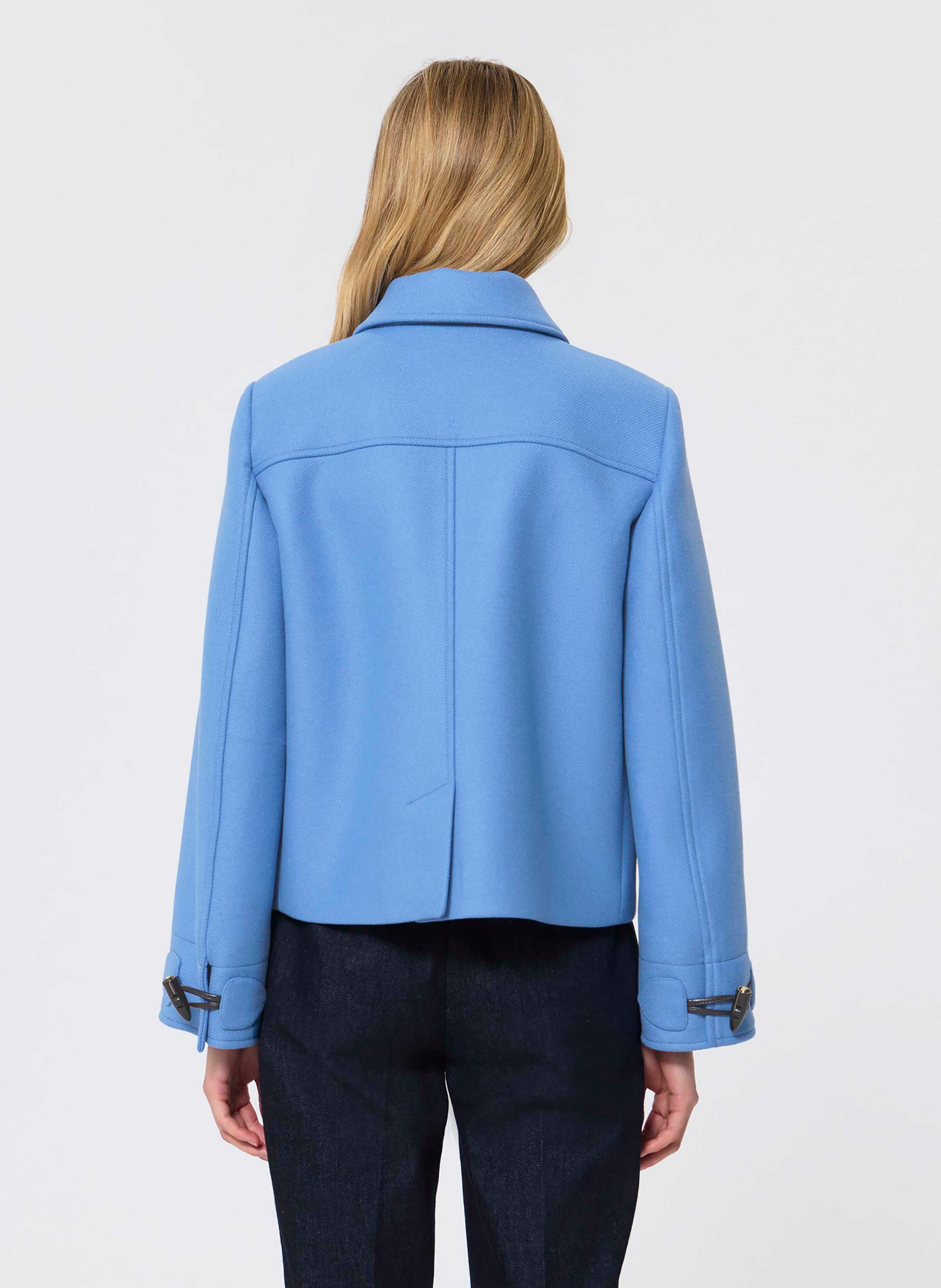 Cappotto corto monocolore in misto lana TARA JARMON Blu