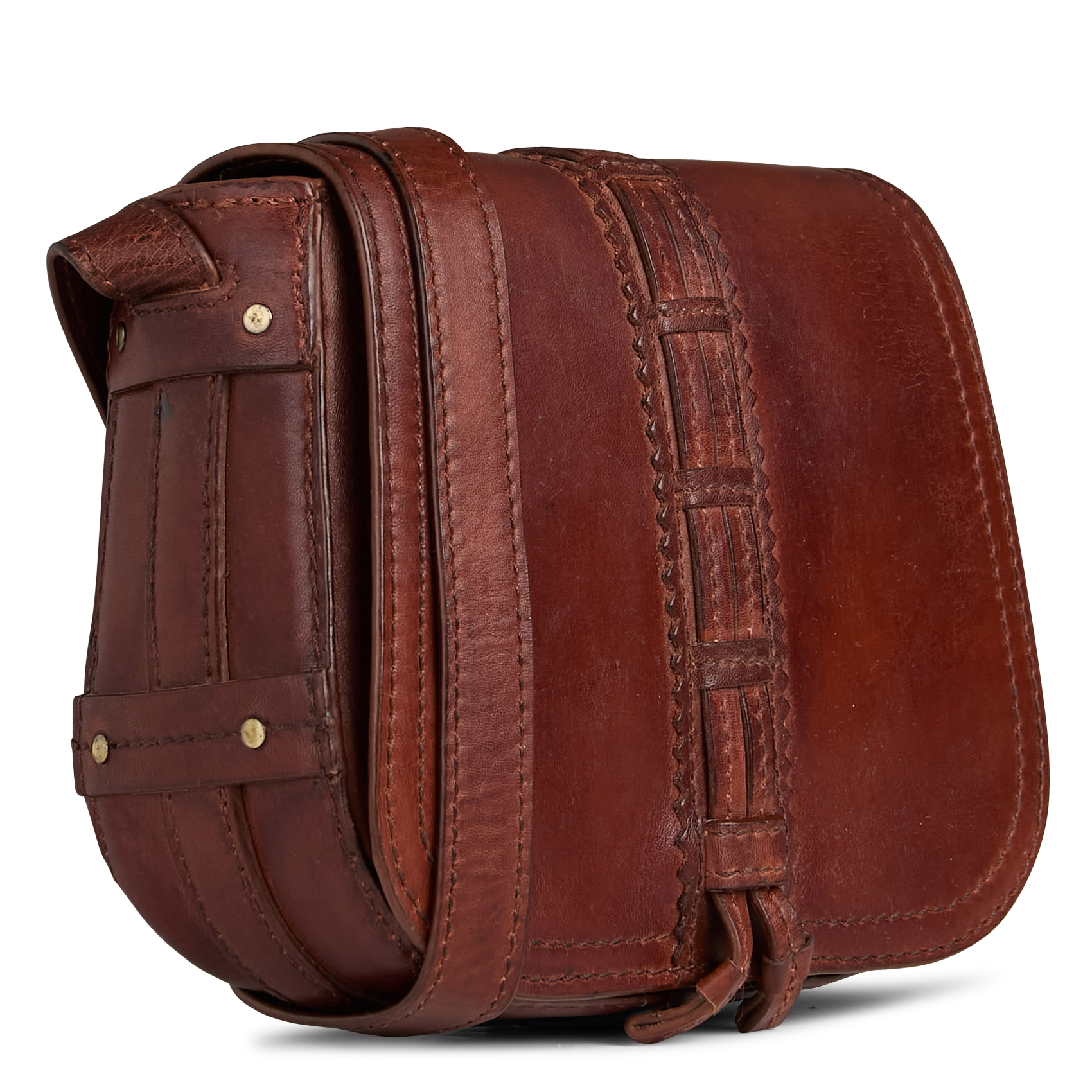 Sac bandoulière en cuir MAISON 123 Beige