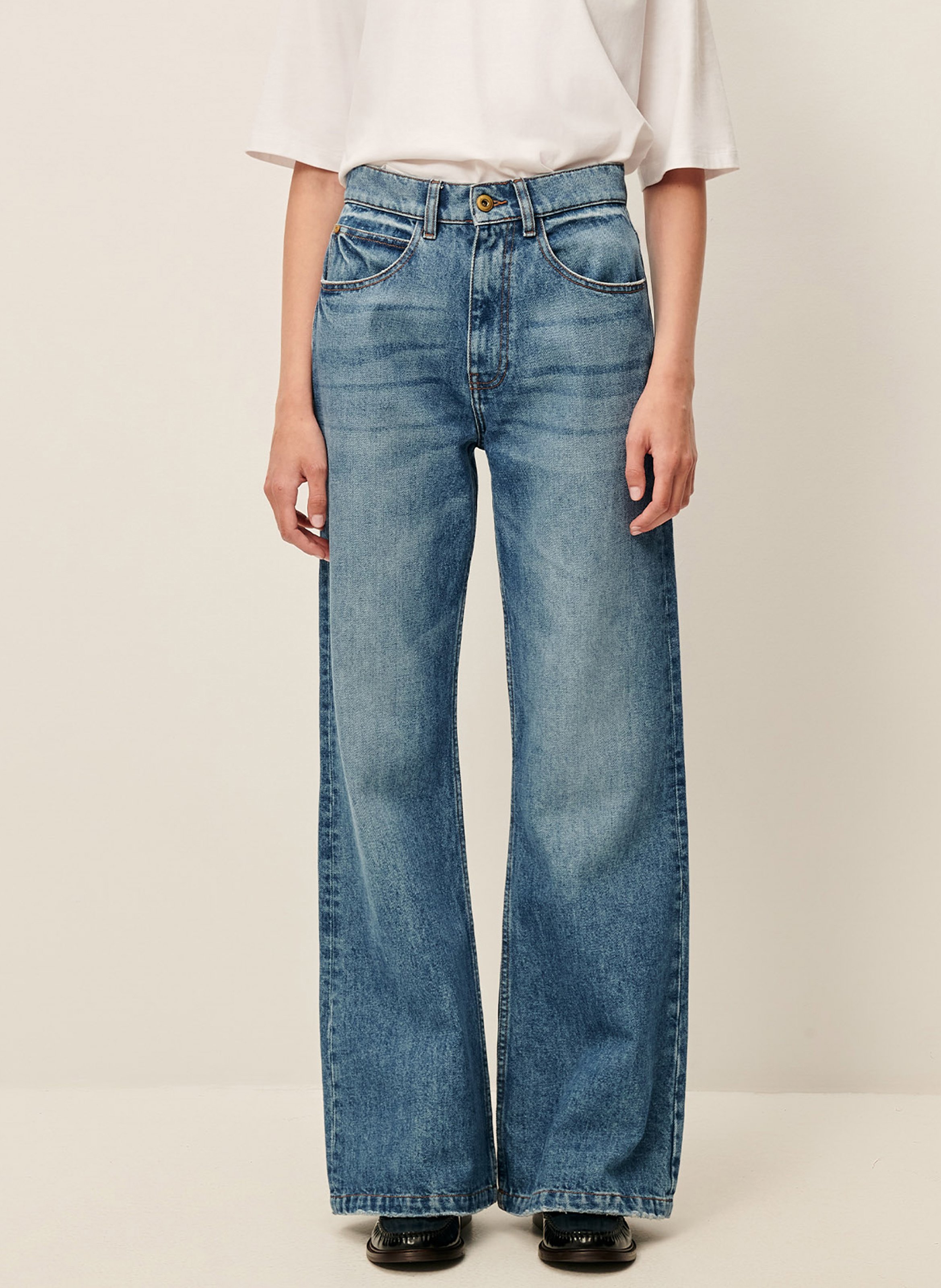 Jean flare délavé taille mi-haute SESSUN