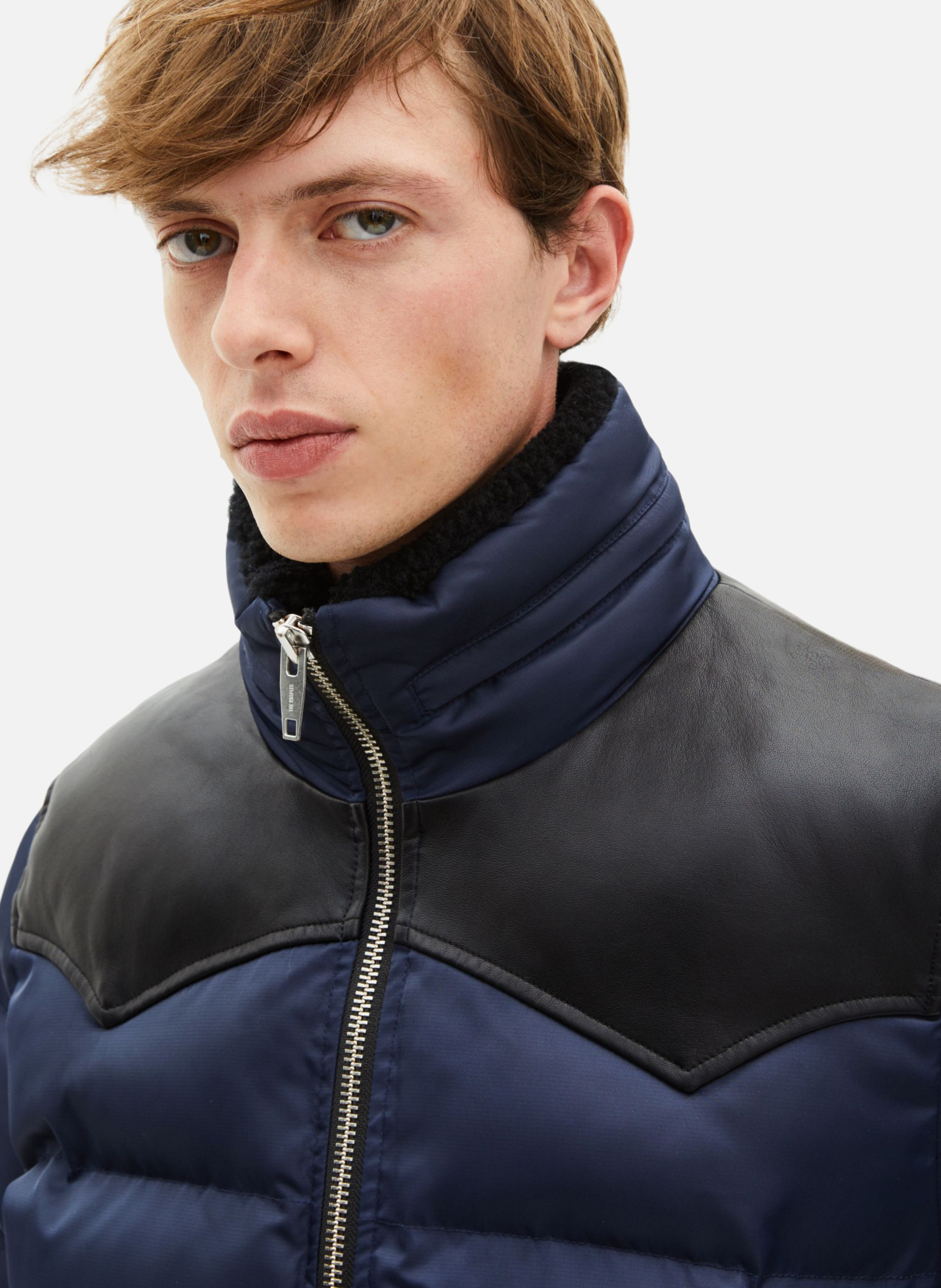 Lightweight quilted padded jacket with high neck THE KOOPLES Blue