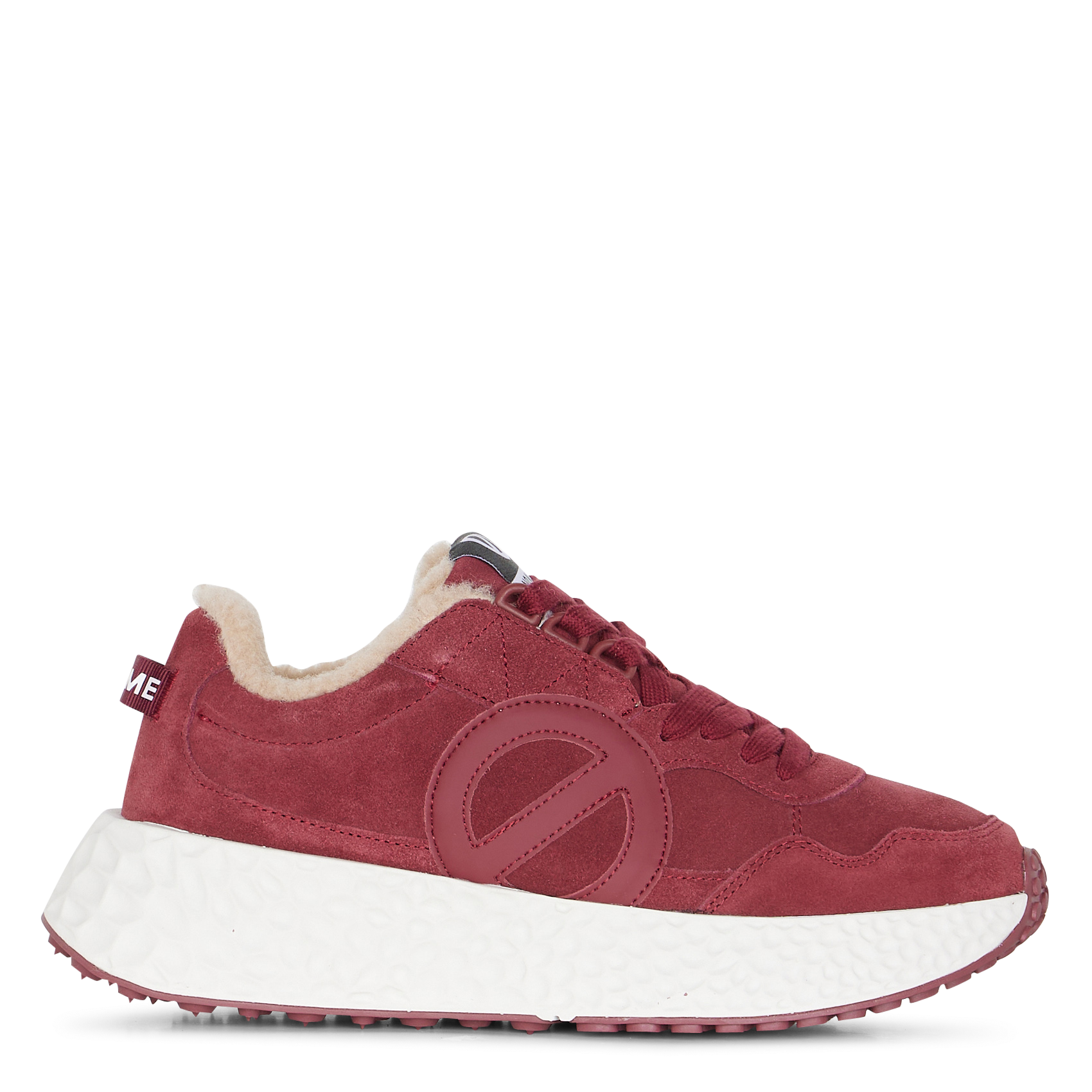 Zapatillas bajas con cuña de cuero aterciopelado NO NAME