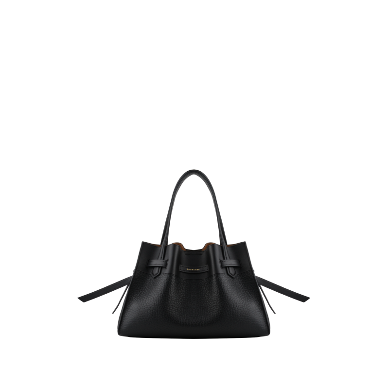Handbag - cowhide leather POURCHET Black