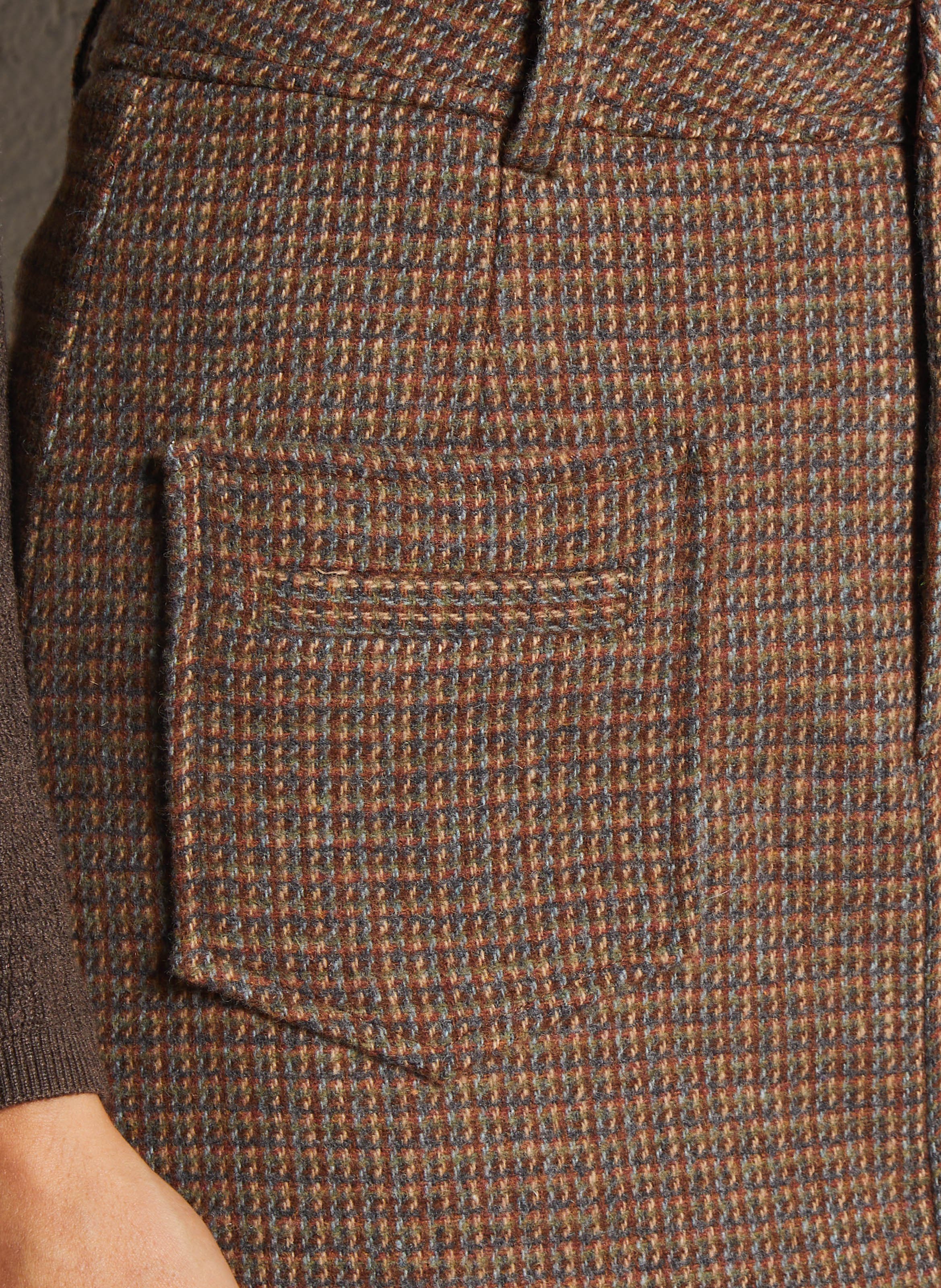 Jupe courte imprimée SEE U SOON Marron