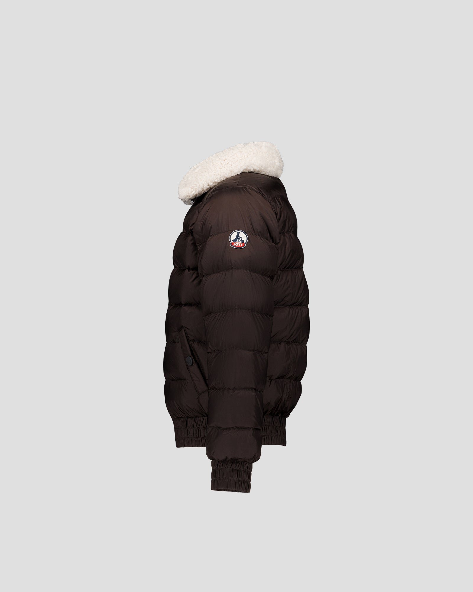 Black aviator children's puffer jacket JOTT Brown