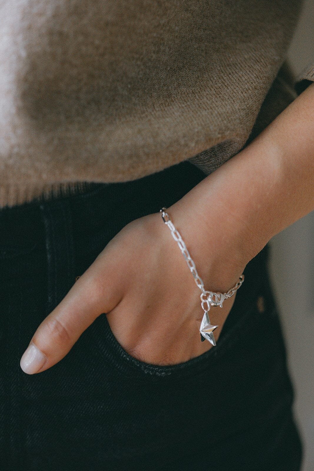 Maxi silver plated star bracelet MONSIEUR SIMONE Silver