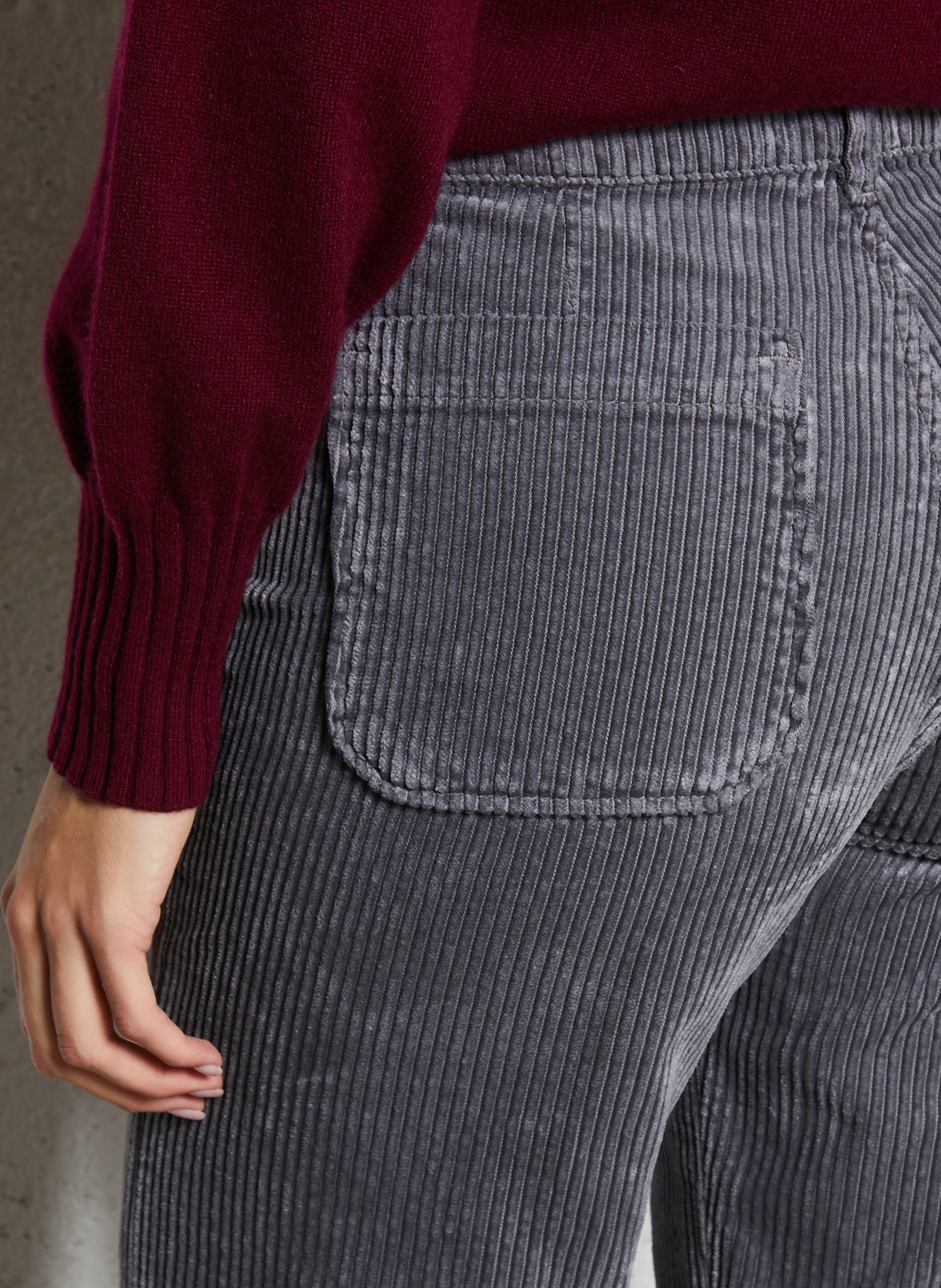 Flared broek van corduroy ACQUAVERDE Grijs