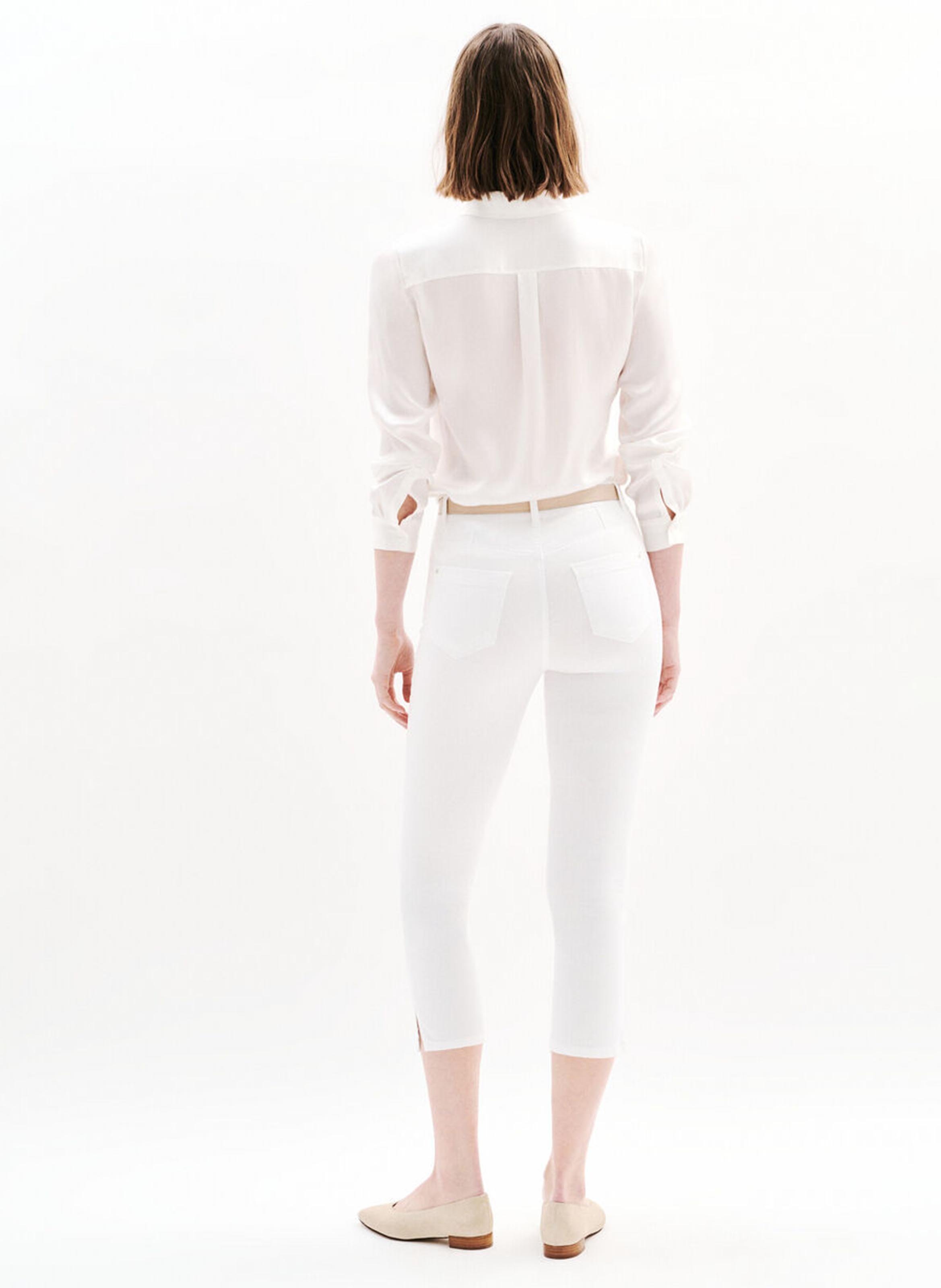 Jean slim taille haute CAROLL Blanc