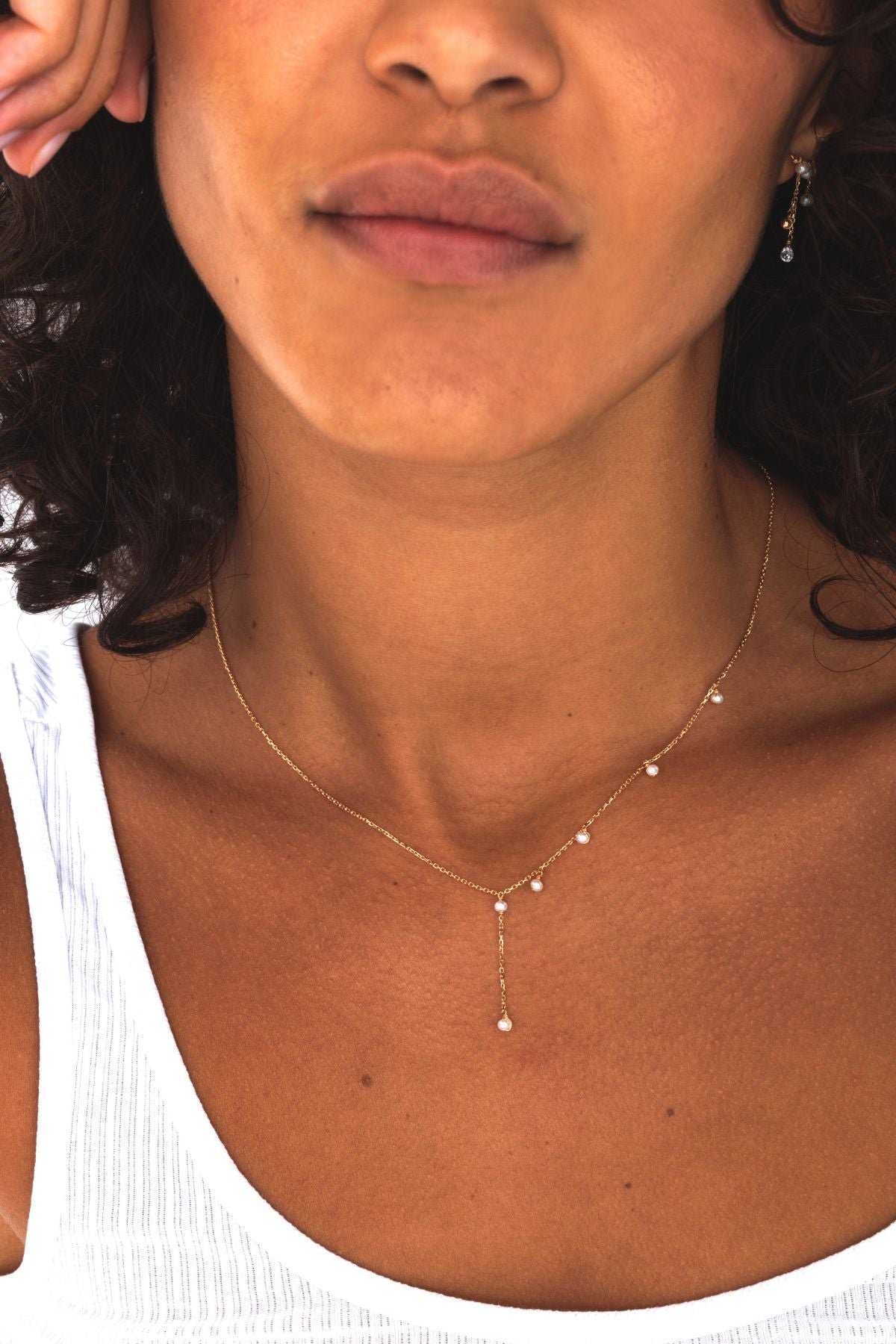 Adélie necklace in 18K gold with pearls YAY Golden