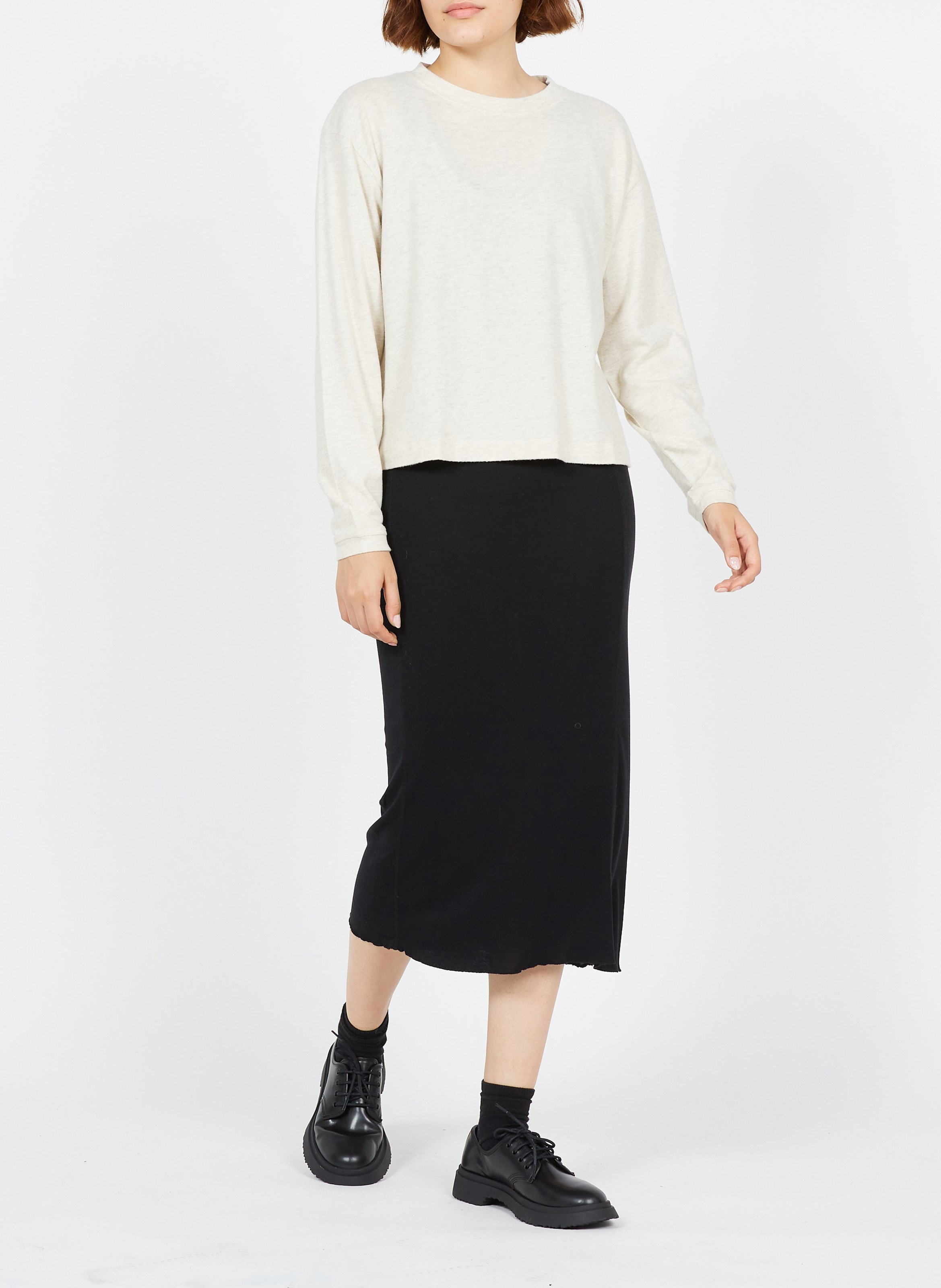 Round-neck cotton-blend sweater AMERICAN VINTAGE Grey