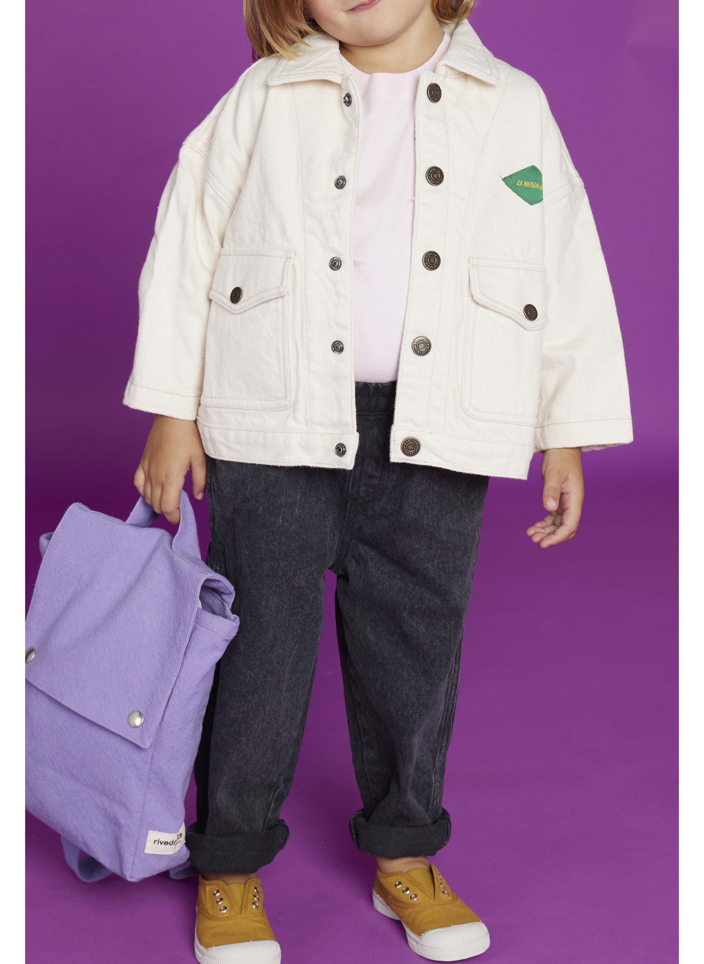 Kinderrugtas van gerecycled katoen | LIMITED EDITION - 15 JAAR RIVEDROITE PARIS Violet