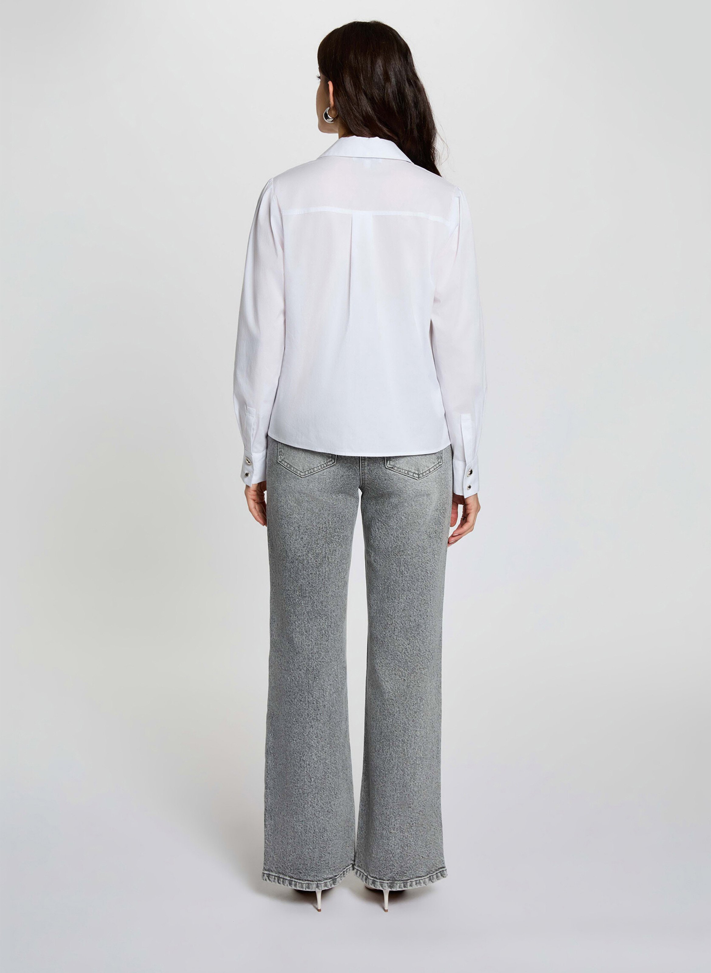 Jean large taille haute MORGAN Gris