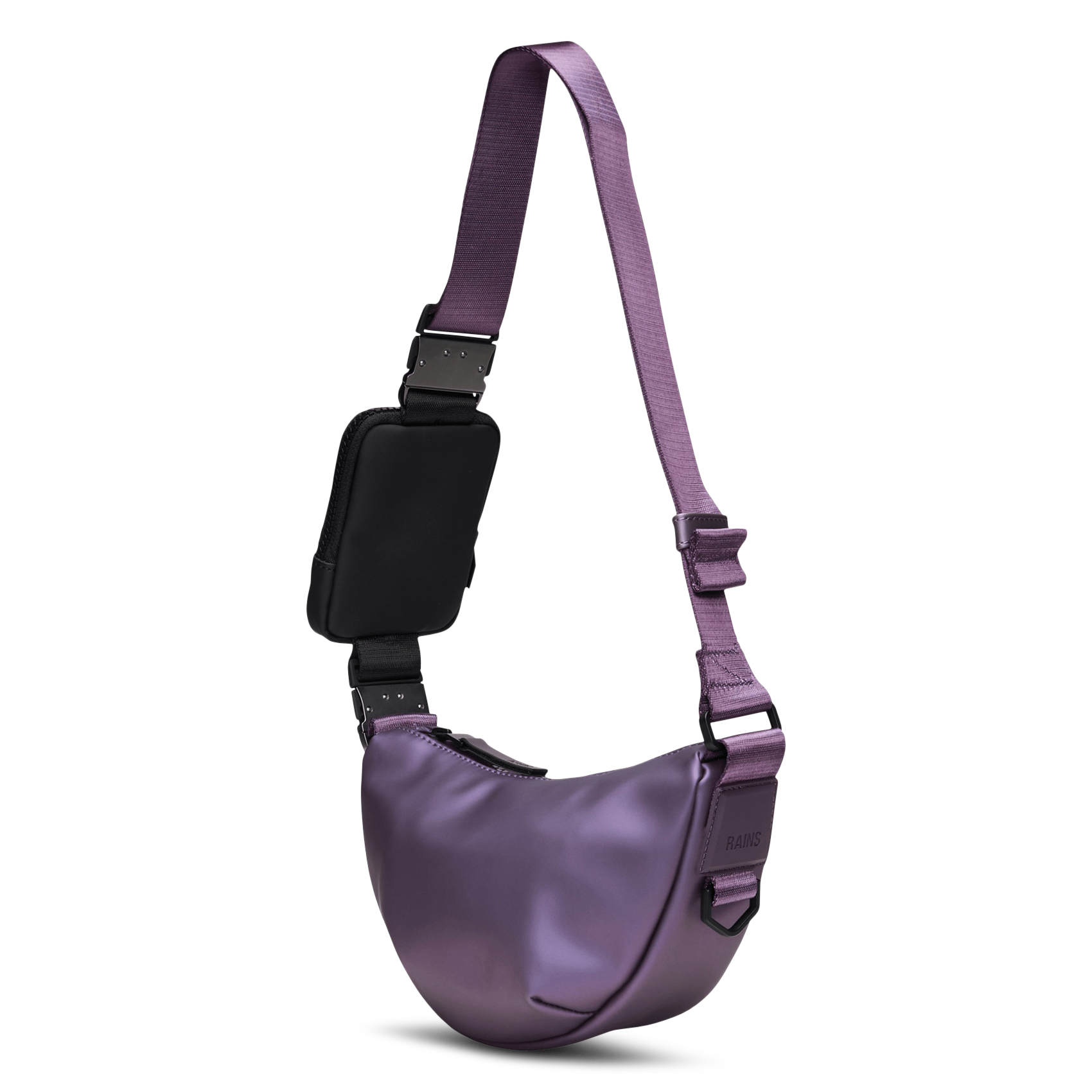 Imitatieleren schoudertas RAINS Violet