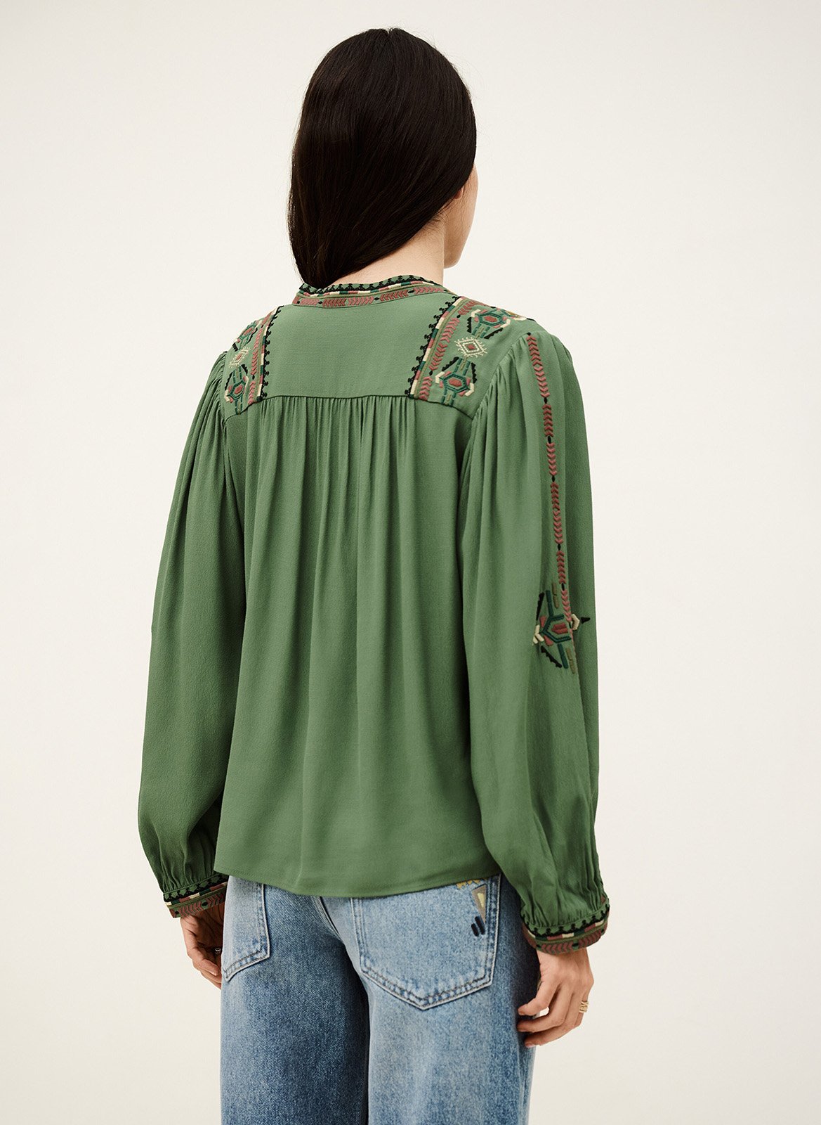 Openwork wool-blend hat BA&SH Green