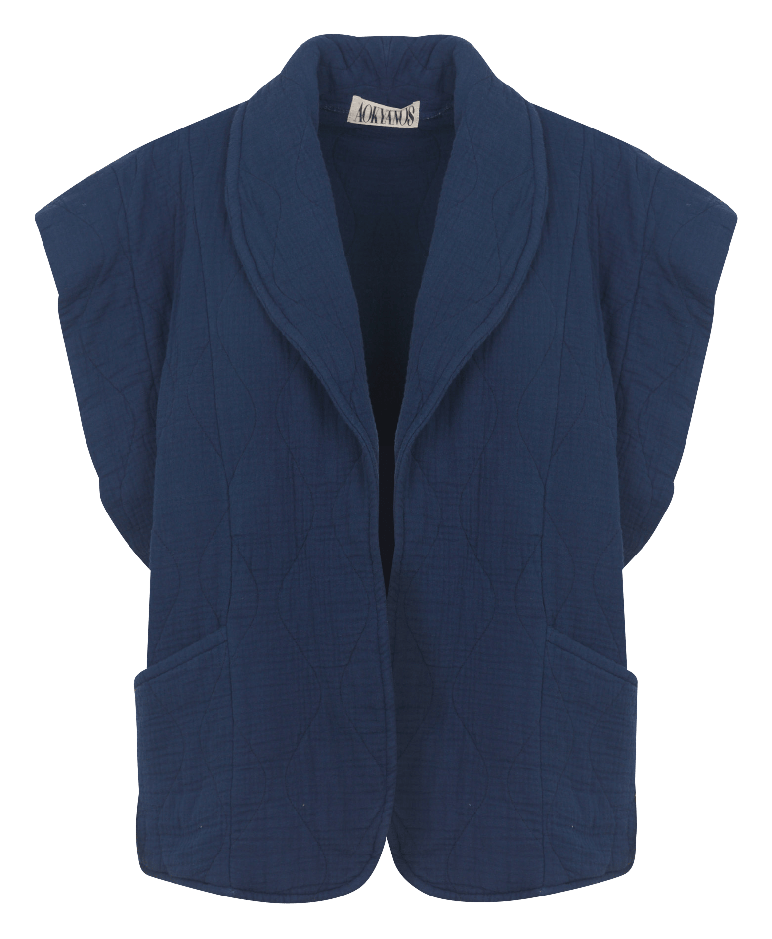 Veste sans manches en gaze de coton AOKYANOS