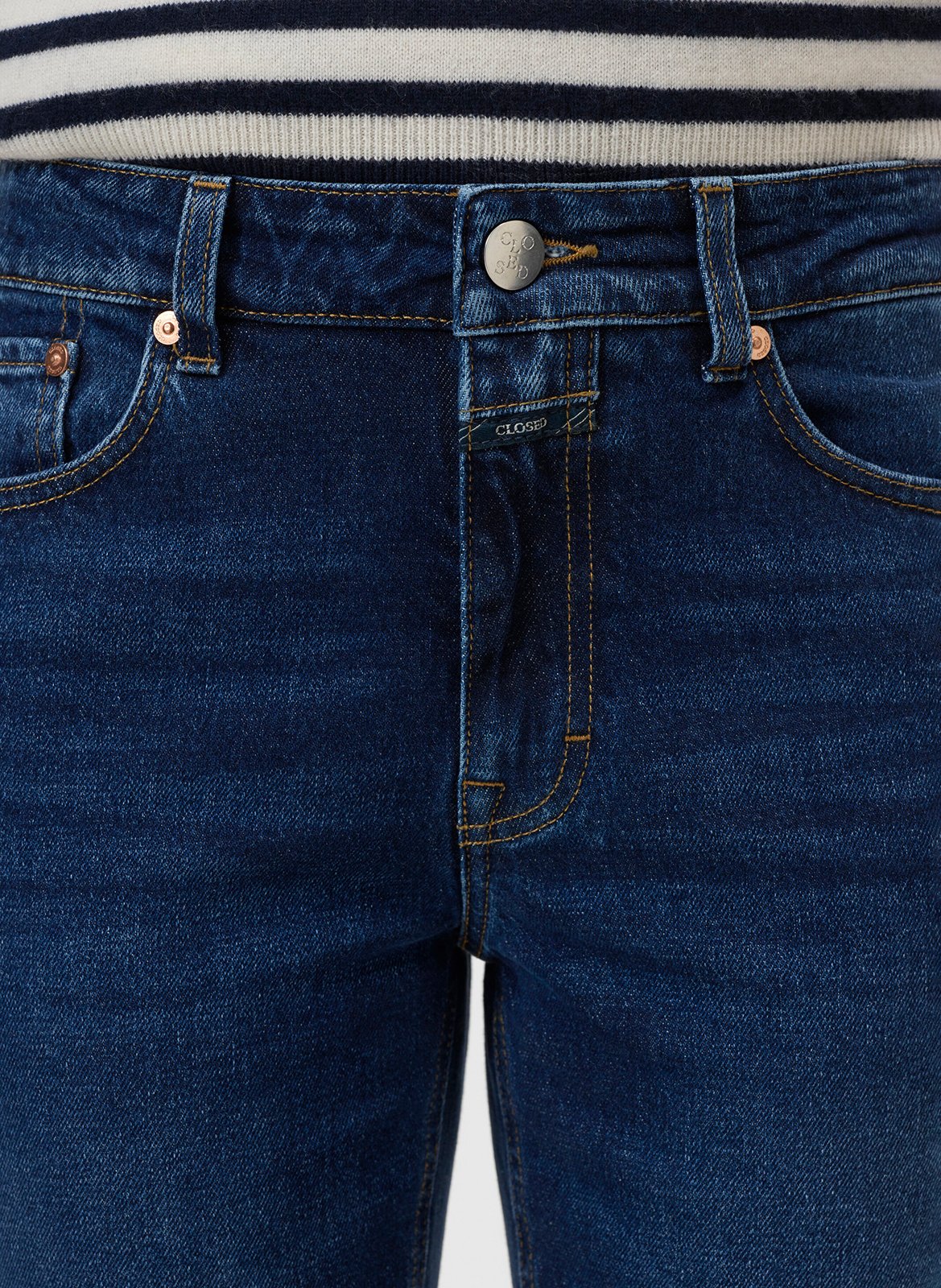 Gerade geschnittene Jeans-Caprihose CLOSED Blau