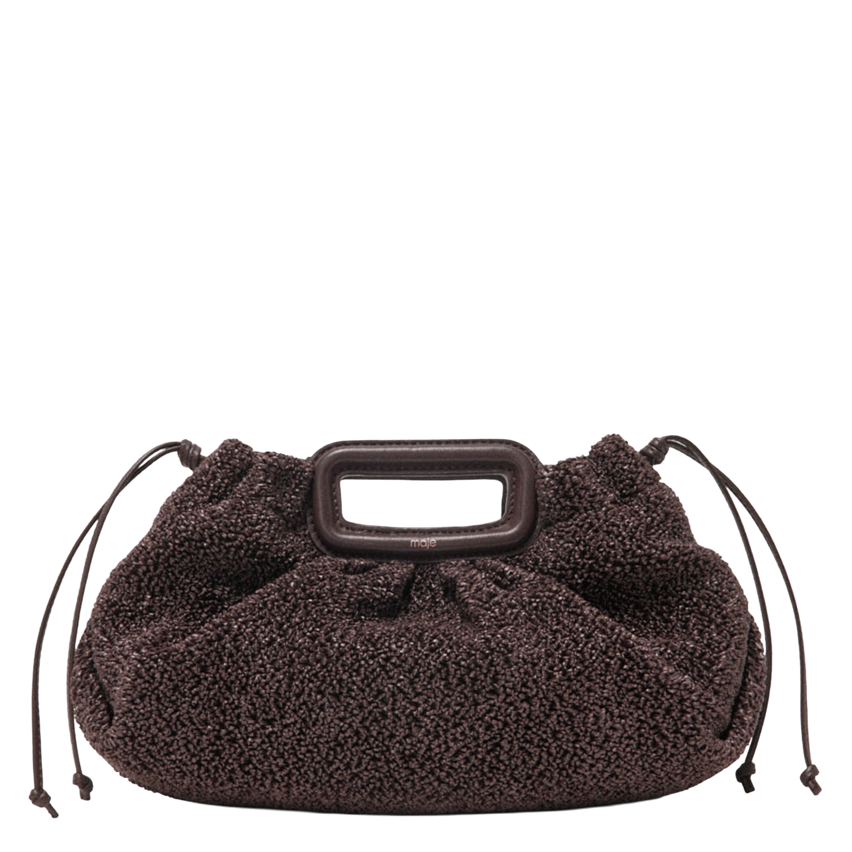 Sac bandoulière uni MAJE Marron