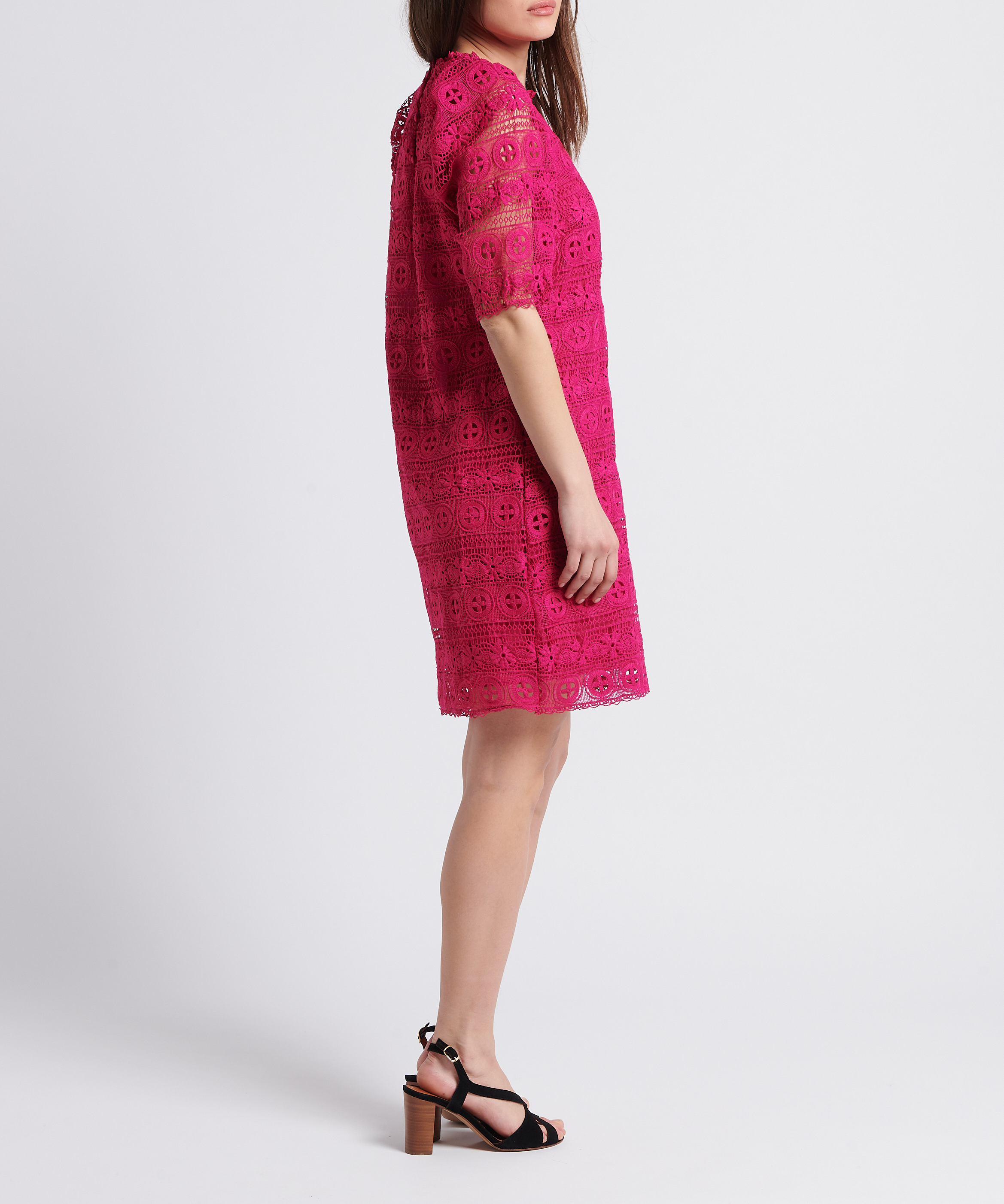 Short straight round-neck dress LA PETITE ETOILE Pink