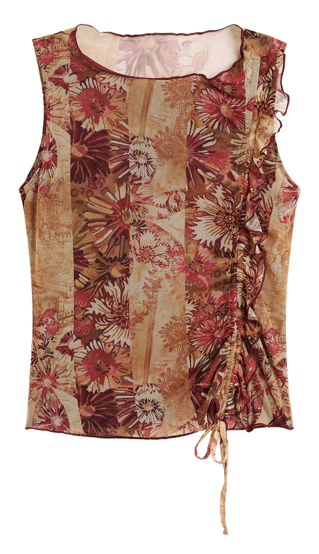 Fitted round neck tank top with print DESIGUAL Multicolored