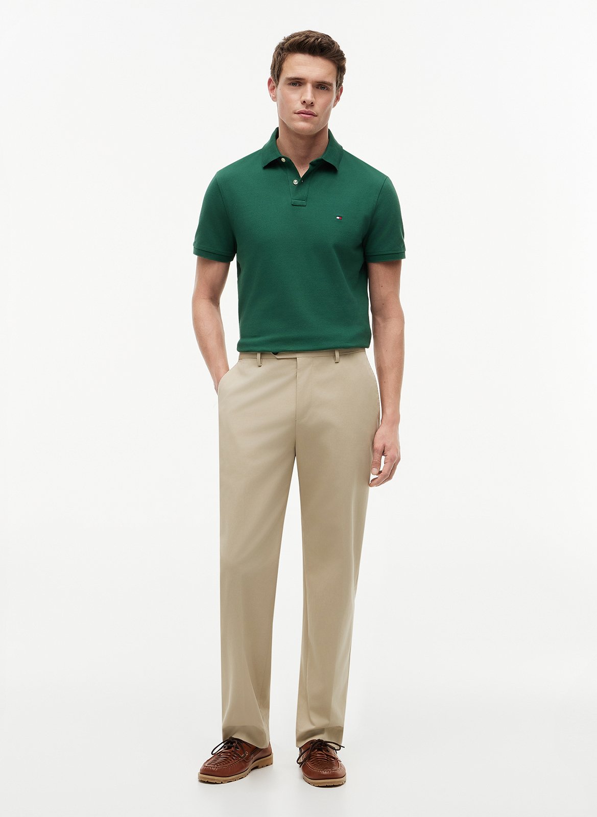 Polo regular-fit en coton biologique mélangé TOMMY HILFIGER Vert