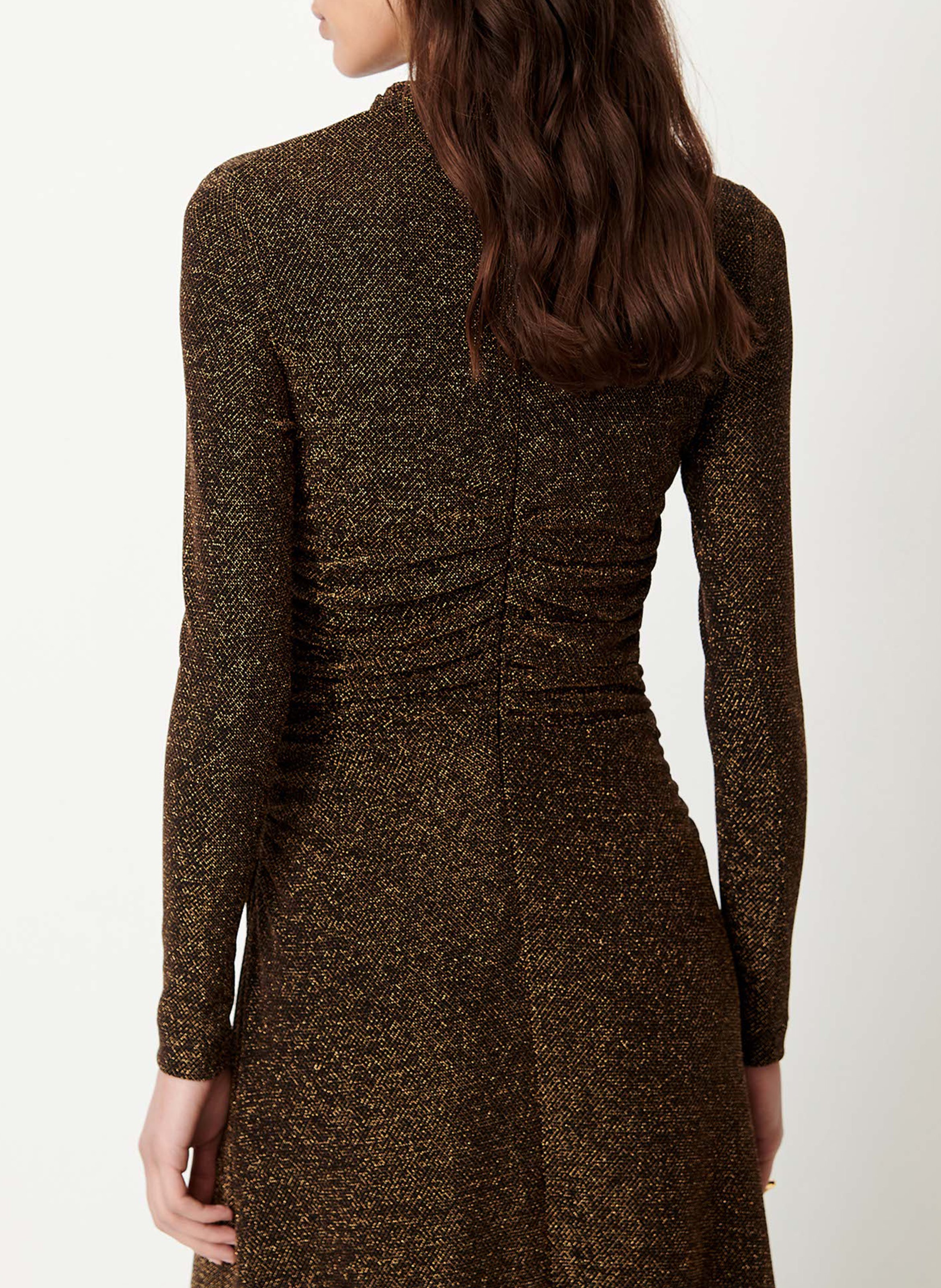 Robe longue col rond SESSUN Marron