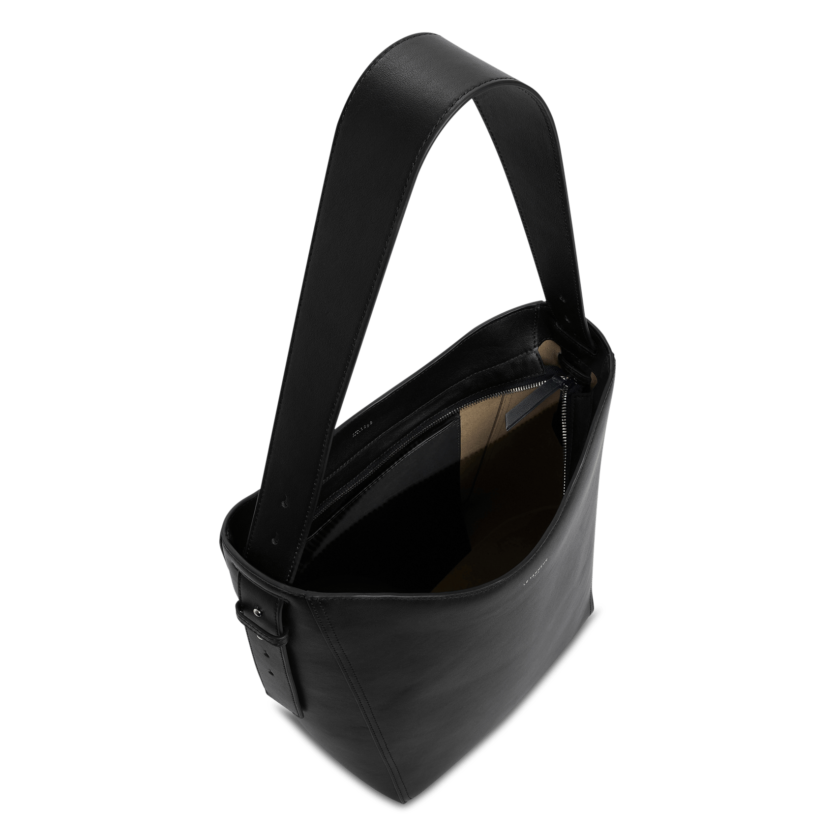 Leather hobo bag LE TANNEUR Black