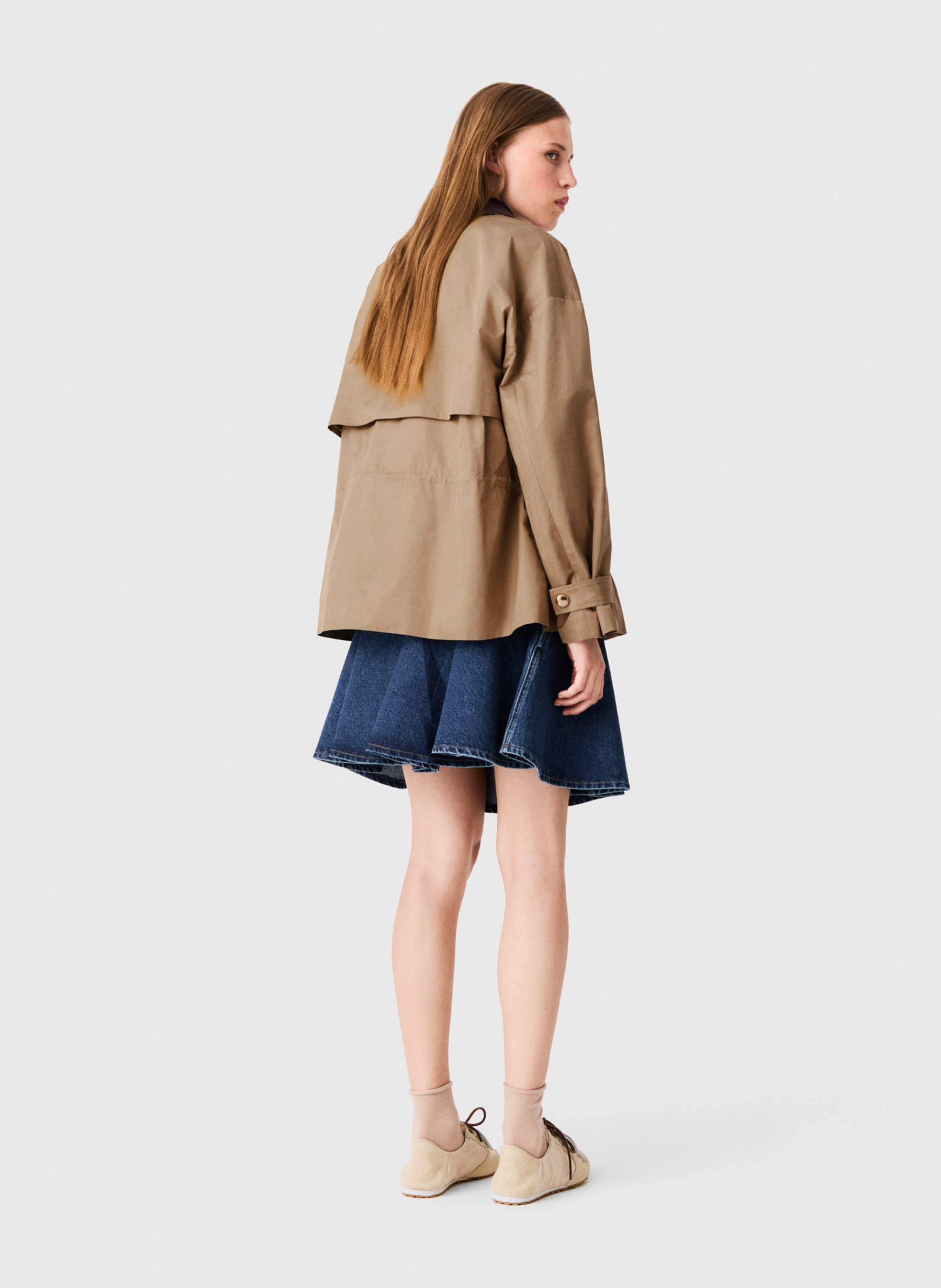 Jasje met klassieke kraag - katoenblend MAJE Beige