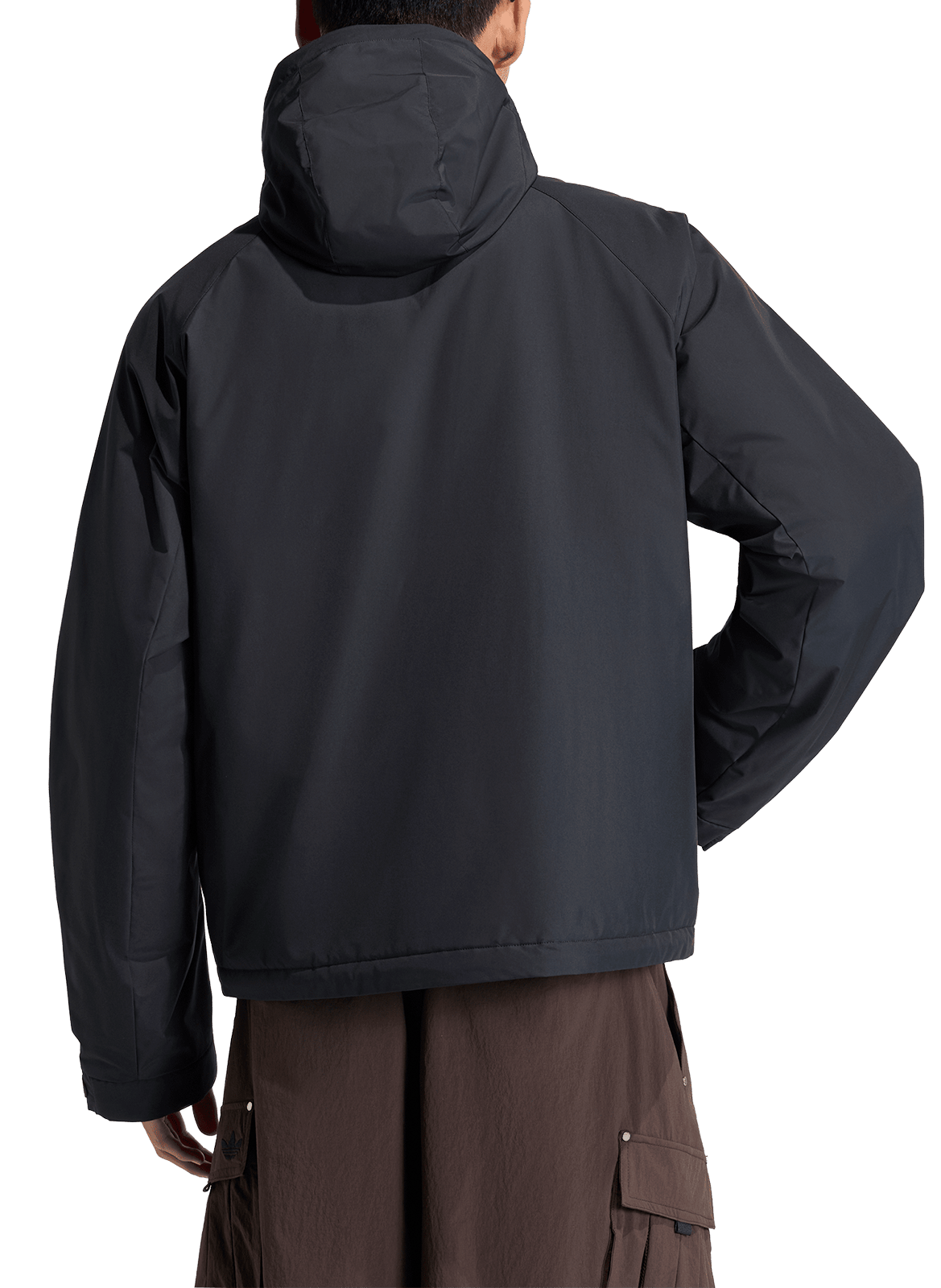 Veste col montant à capuche unie ADIDAS Noir