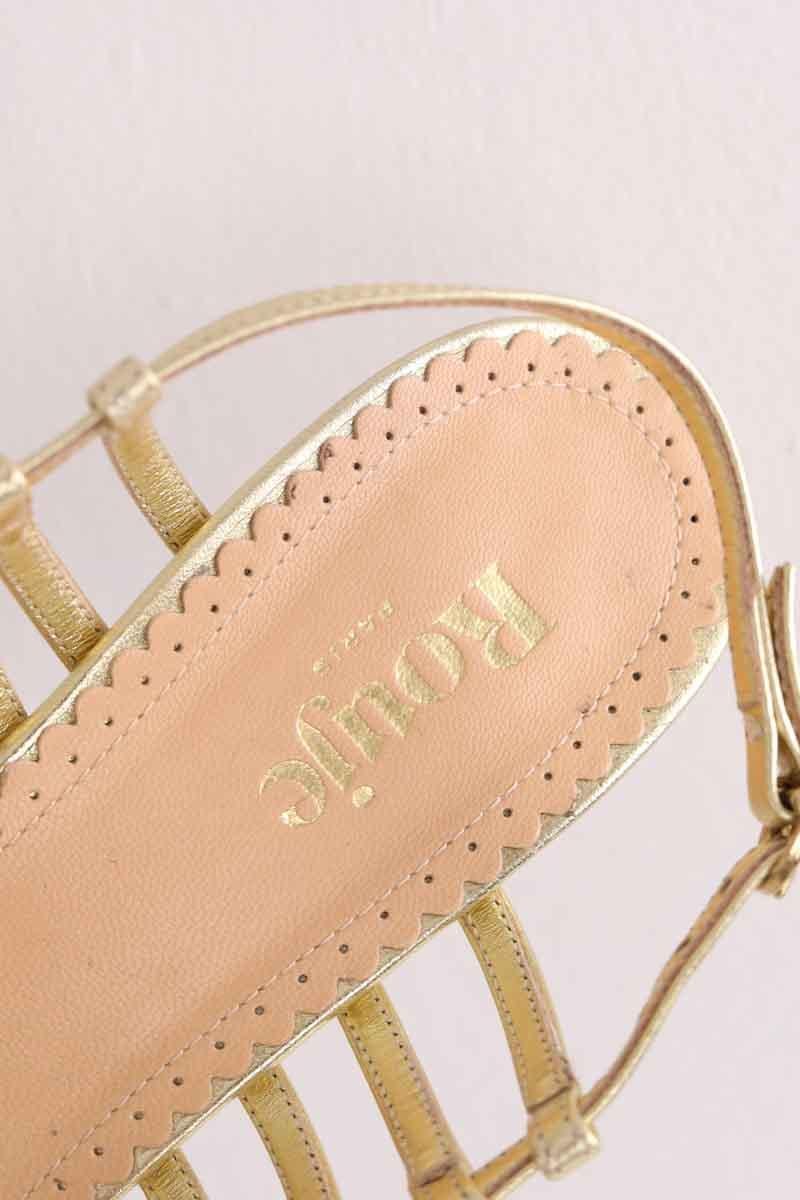 Faux leather sandals ROUJE - Seconde Main Golden