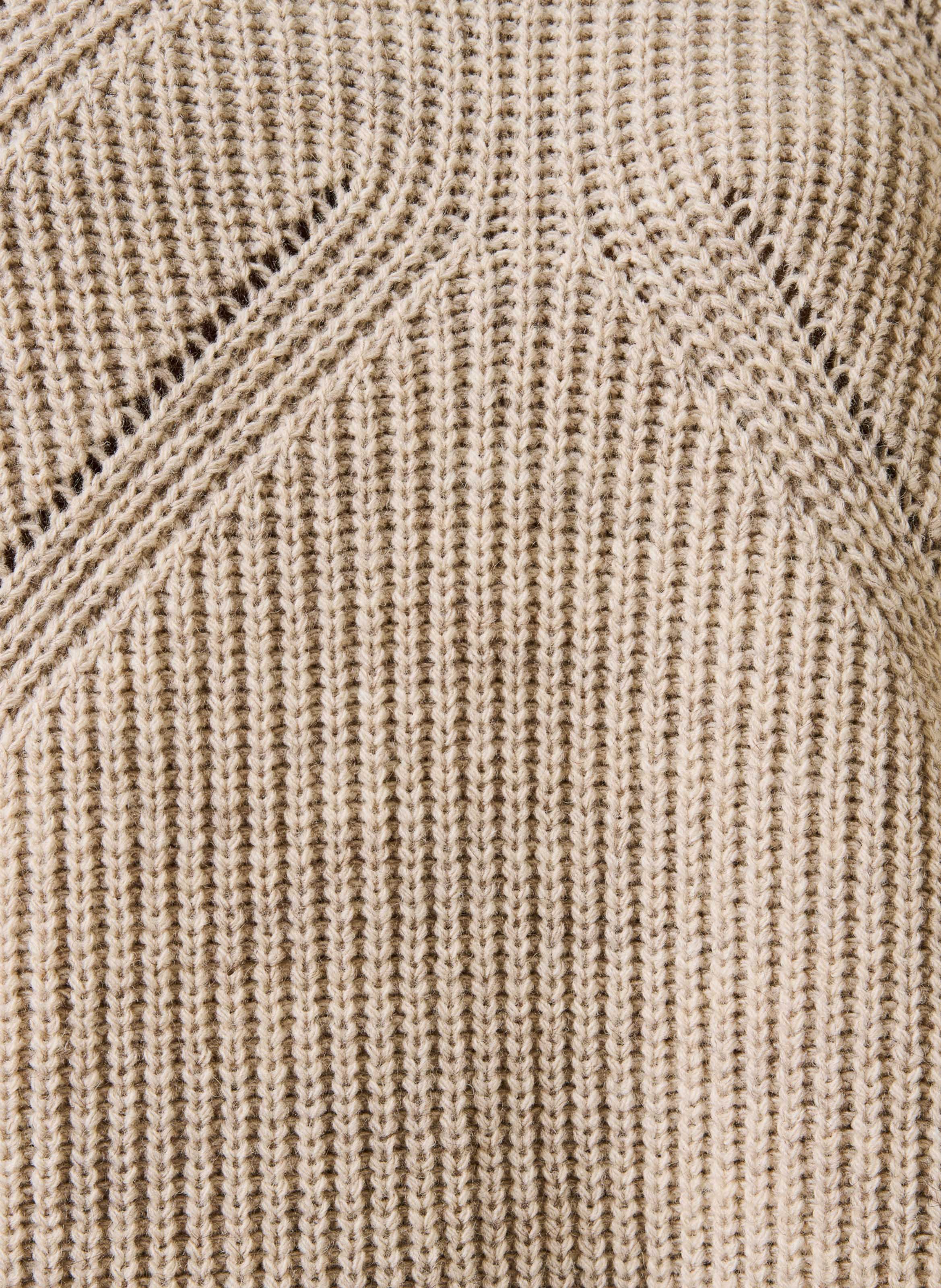 Pull ample en laine mélangé LA FEE MARABOUTEE Beige