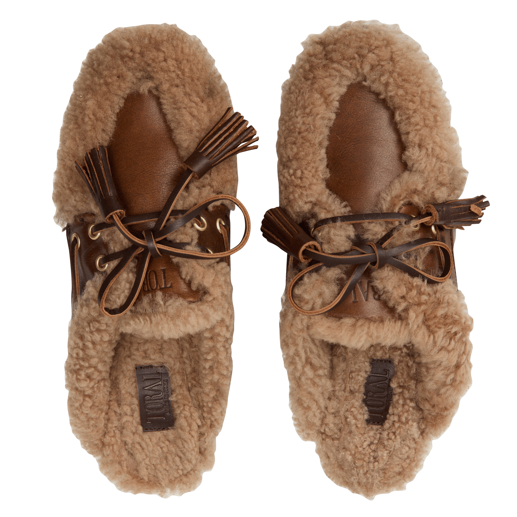 Velvet leather mules TORAL Brown