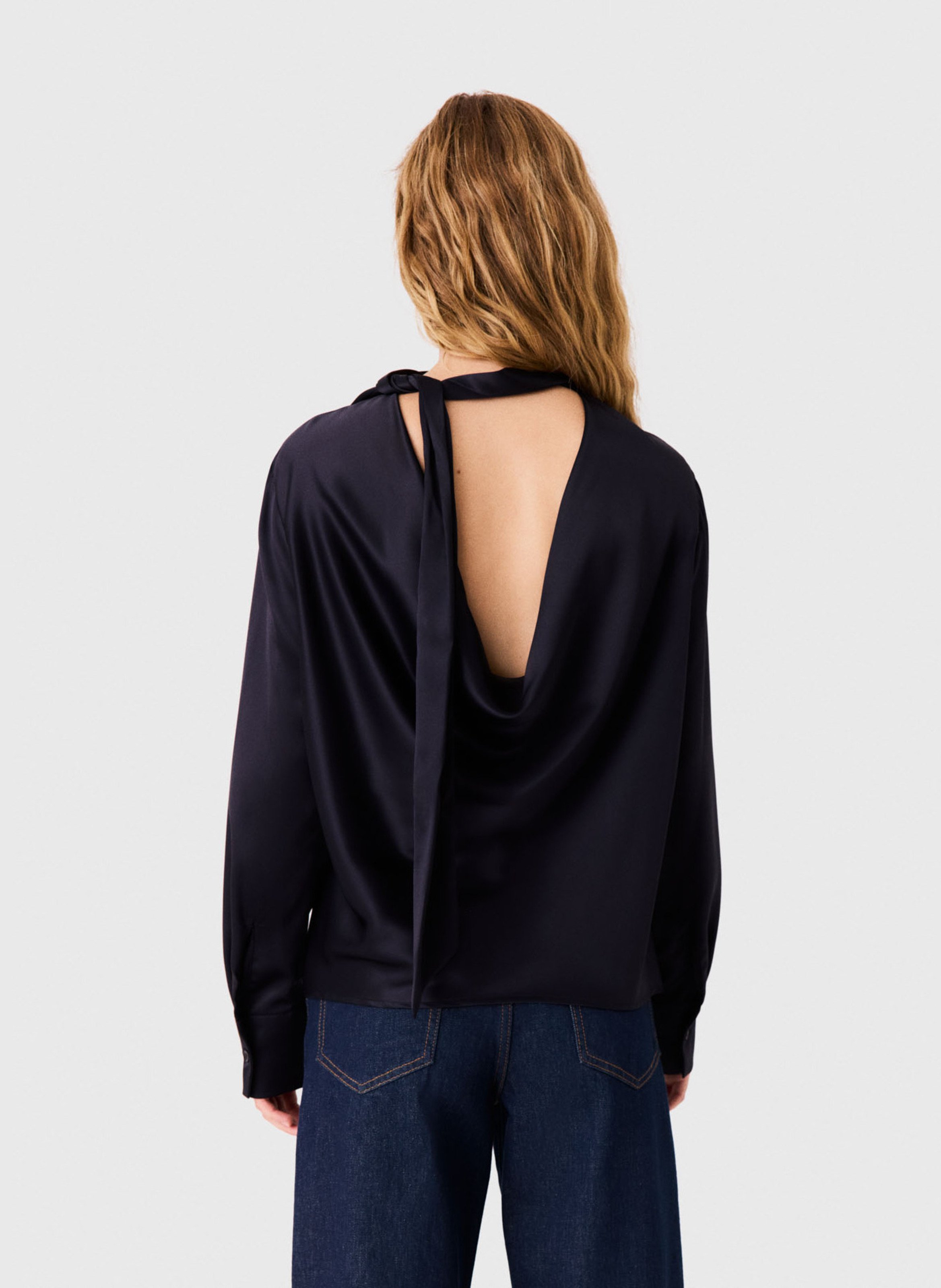 Top droit fluide MAJE Bleu