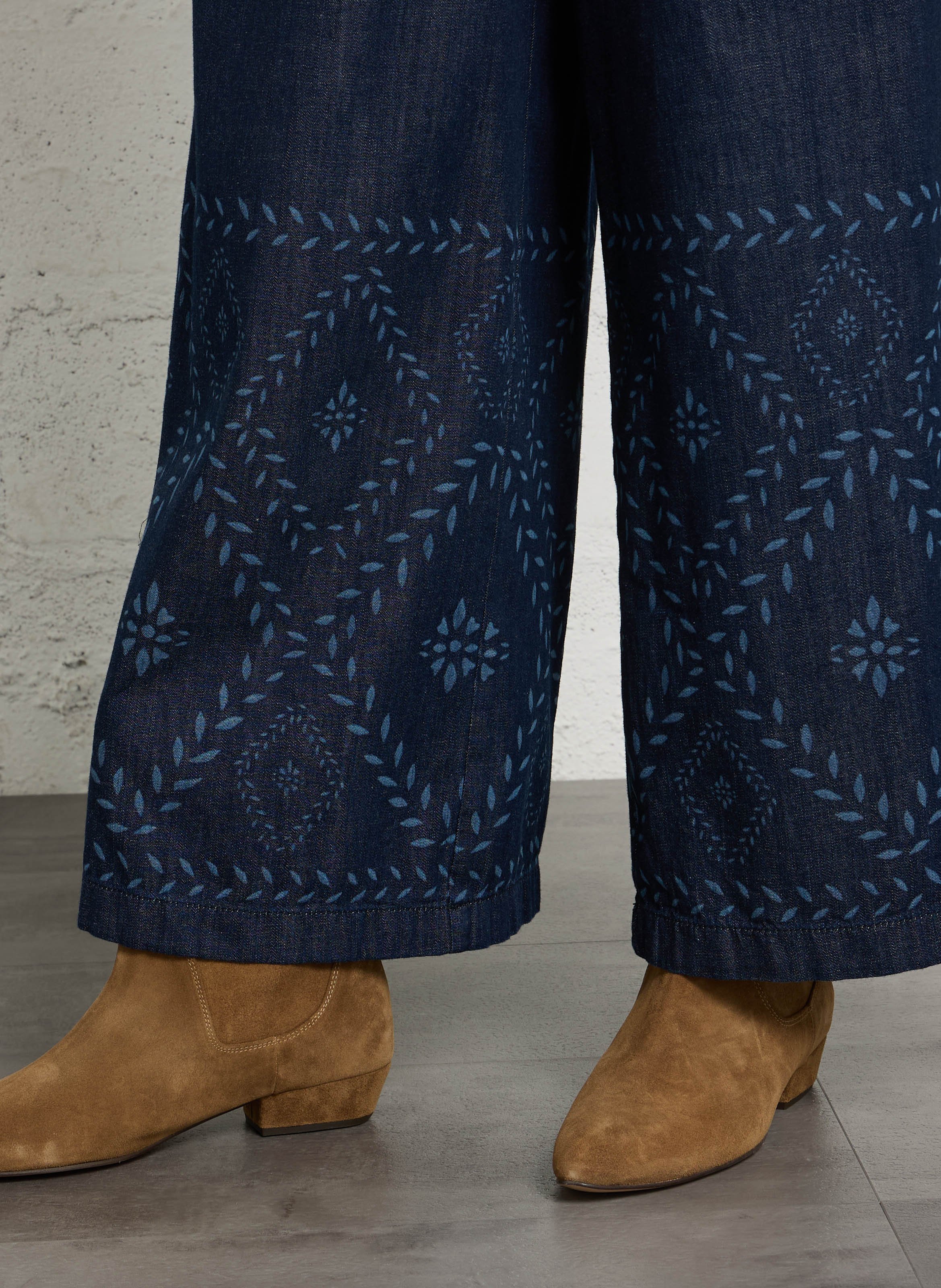 Wide-leg cotton pants MAX MARA WEEK END Blue