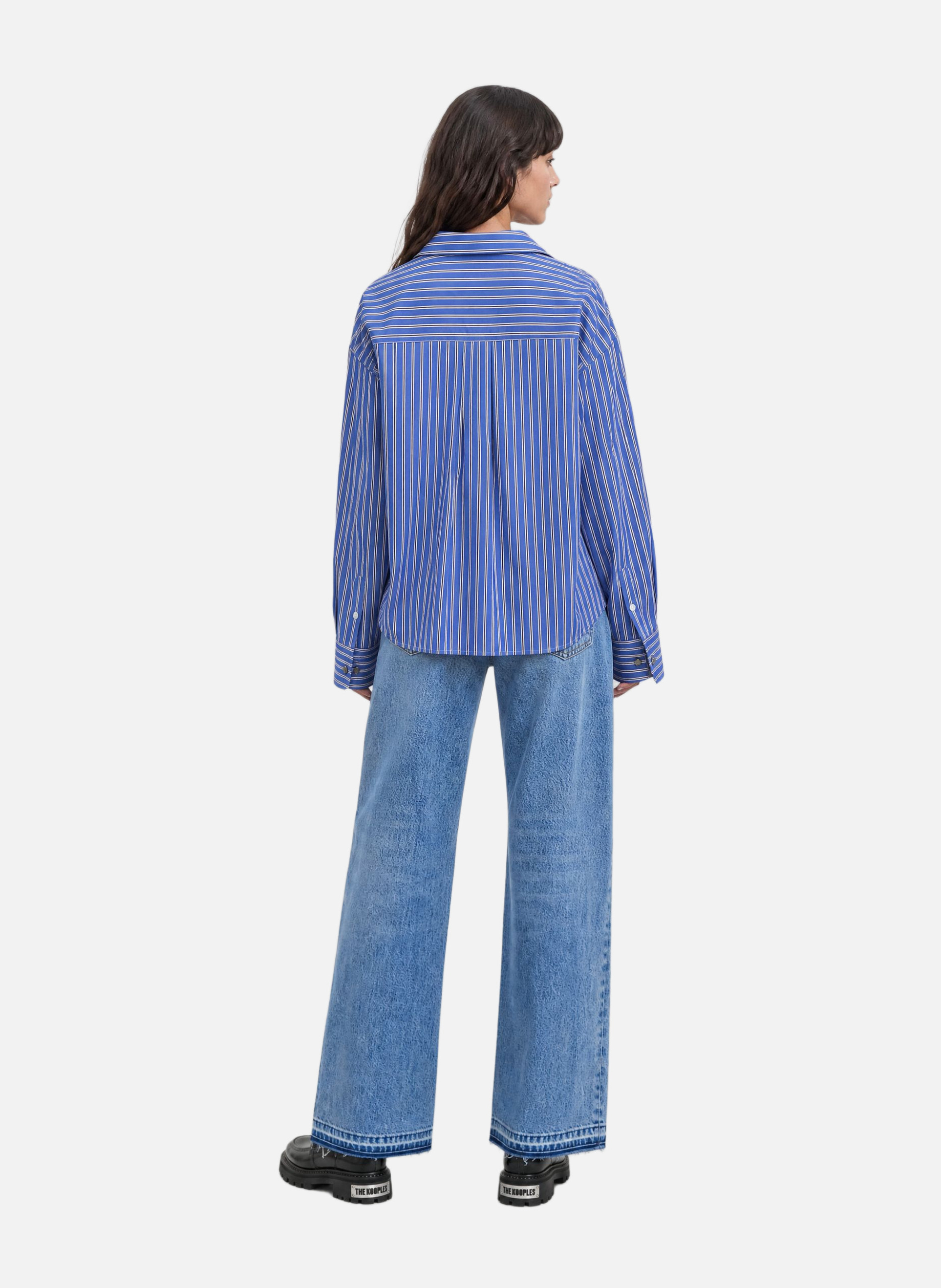 Striped cotton shirt THE KOOPLES Blue