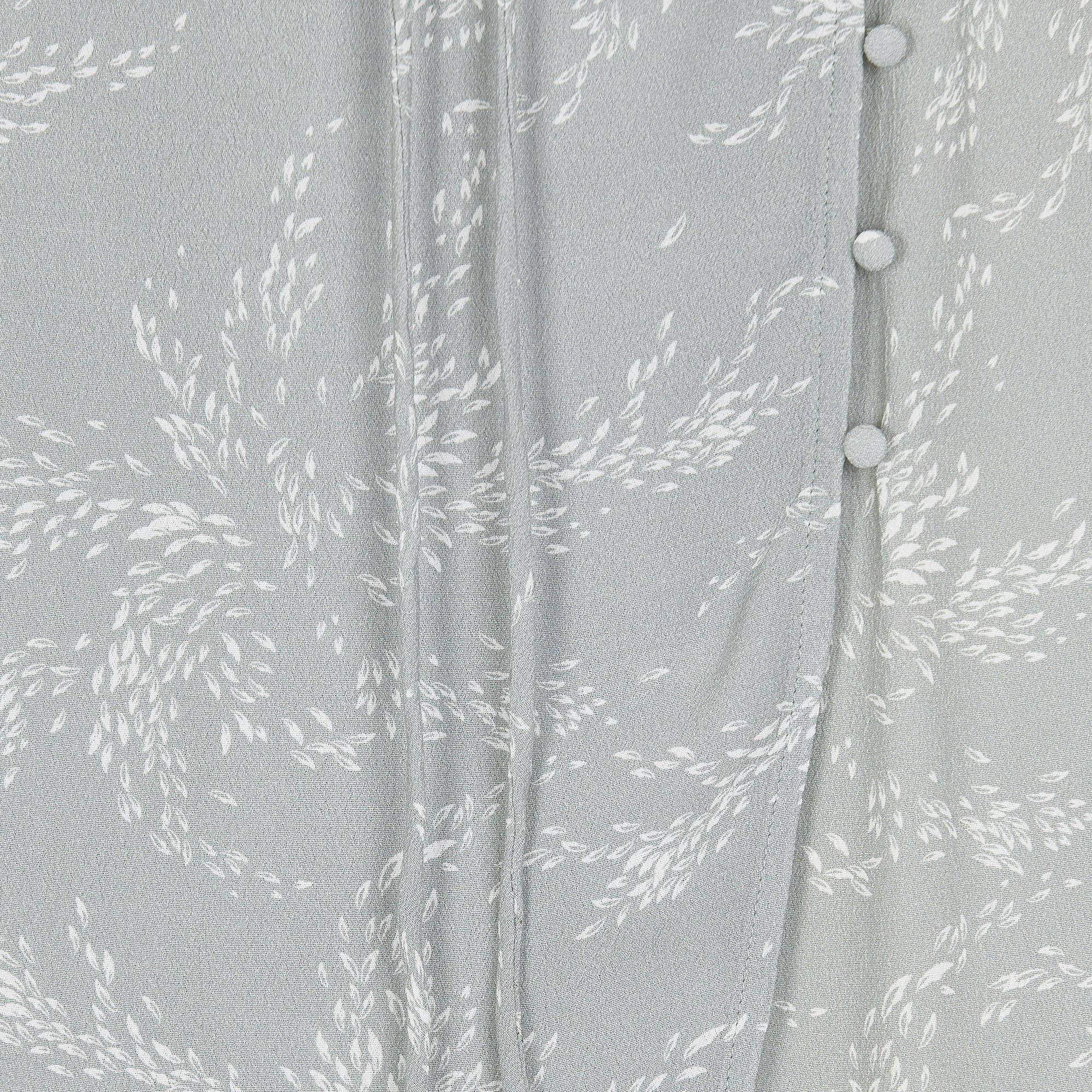 Jupe portefeuille midi en crêpe imprimé SWILDENS Vert