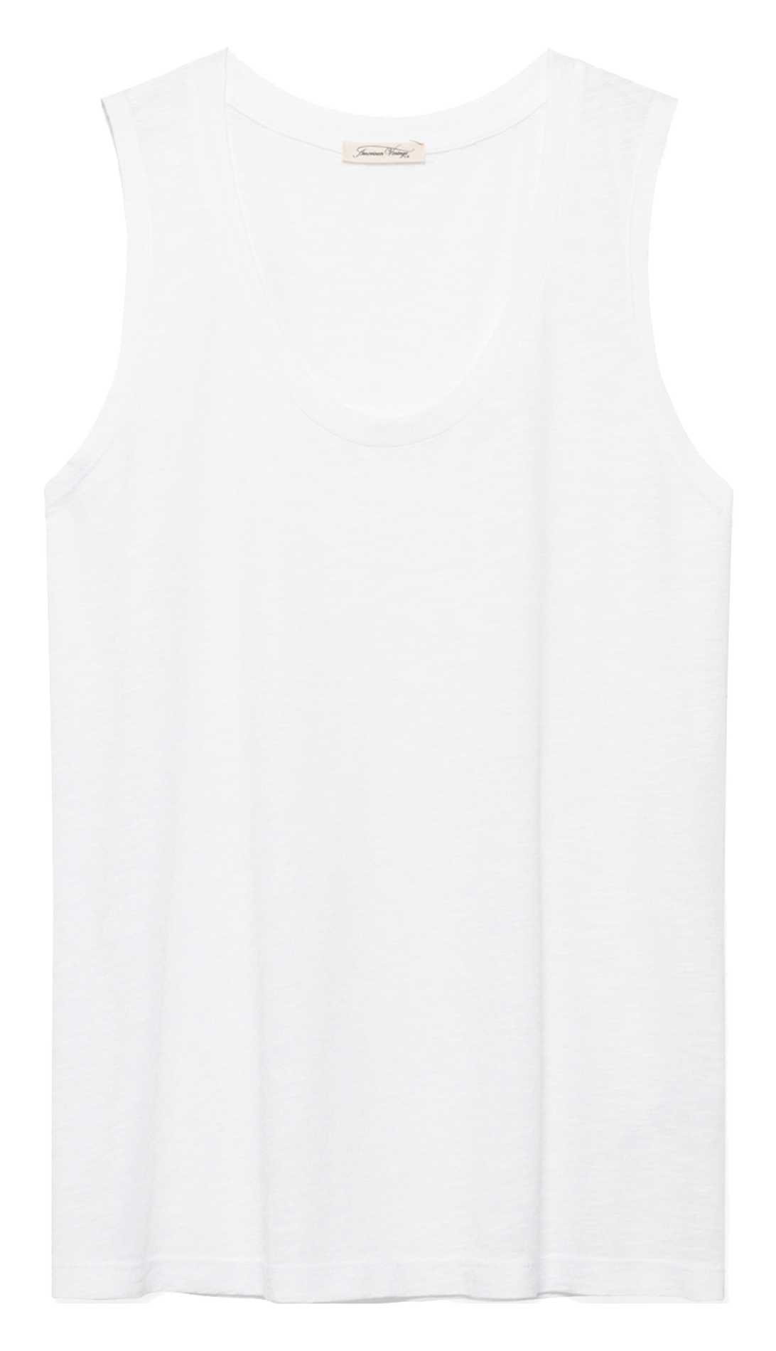 Débardeur col rond en coton mélangé AMERICAN VINTAGE Blanc