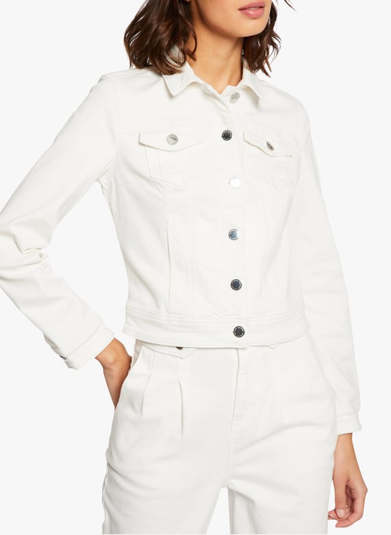 Straight buttoned denim jacket 34