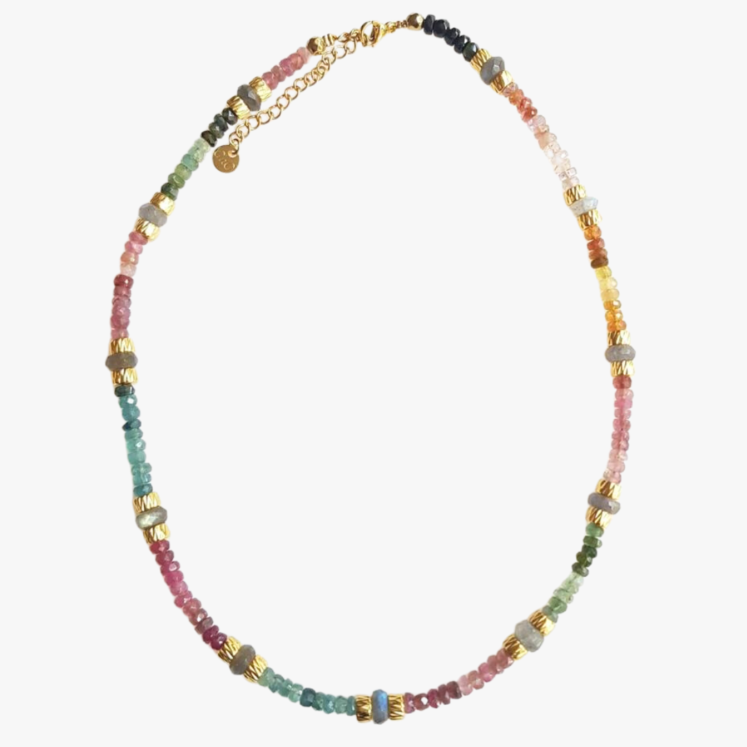 Tourmaline necklace GINANDGER Multicolored