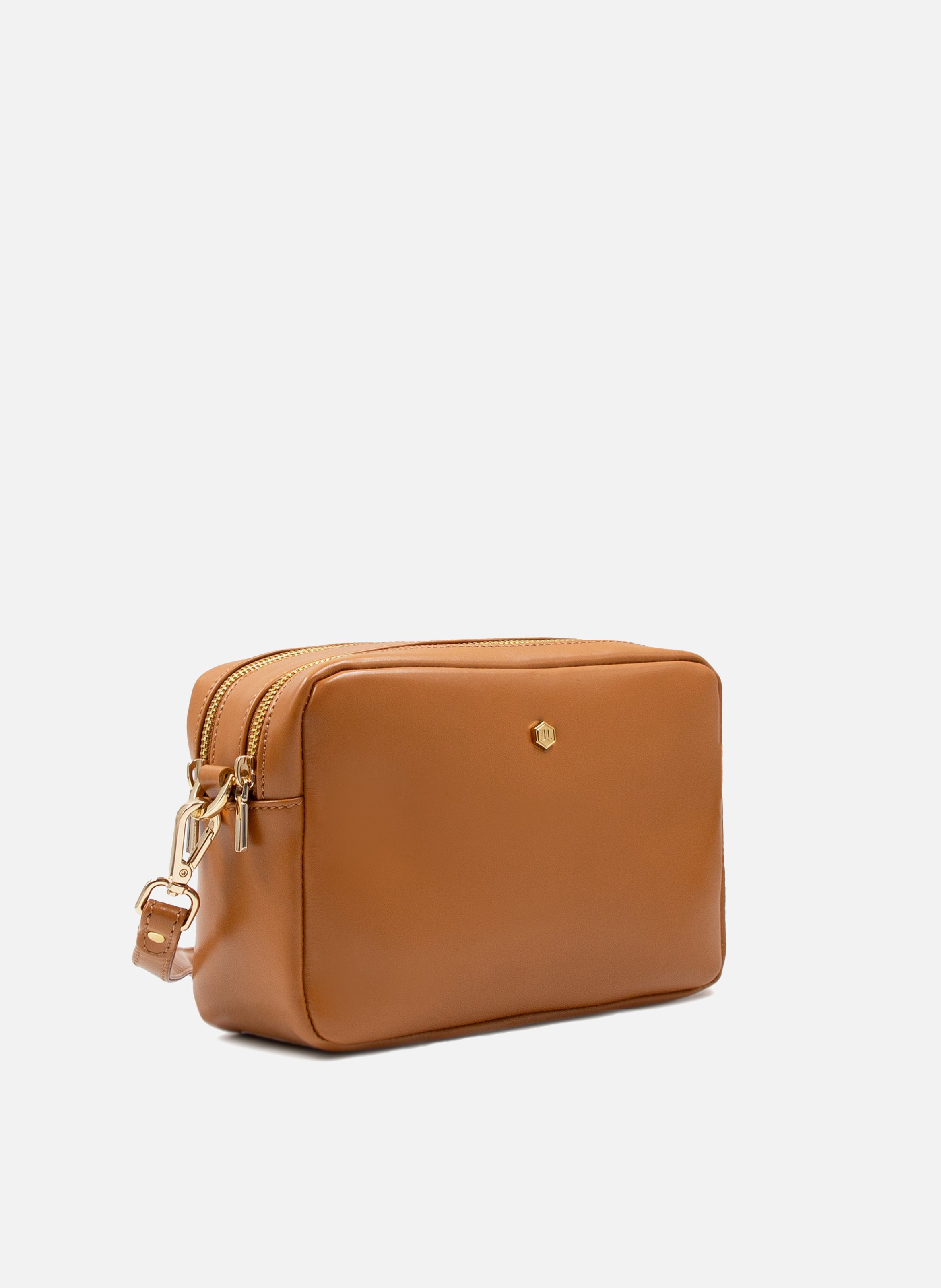 Sac en cuir lisse JULES & JENN Marron