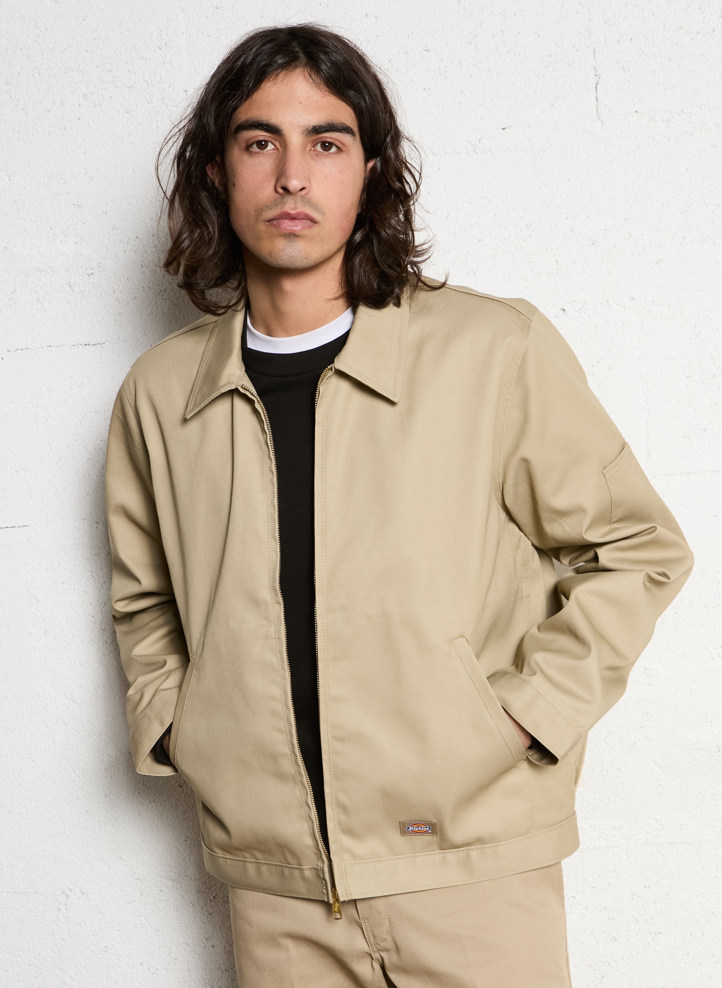 Recht jasje met rits DICKIES Beige