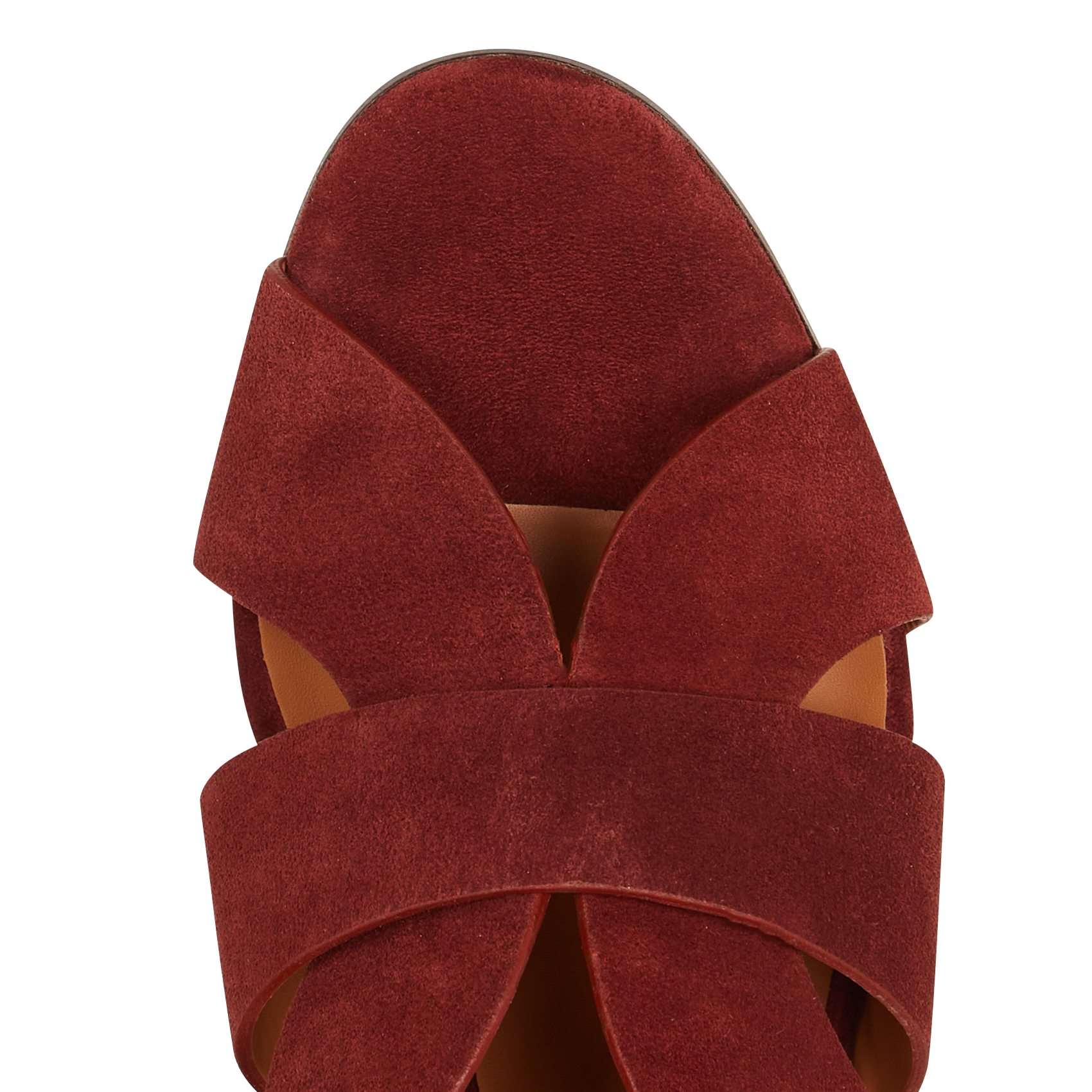 Sandales à talons en cuir RIVECOUR Marron