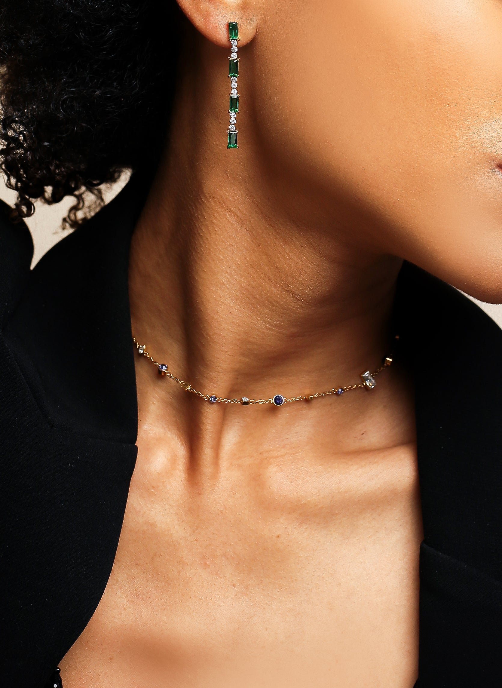 Chain necklace AEC Paris Purple