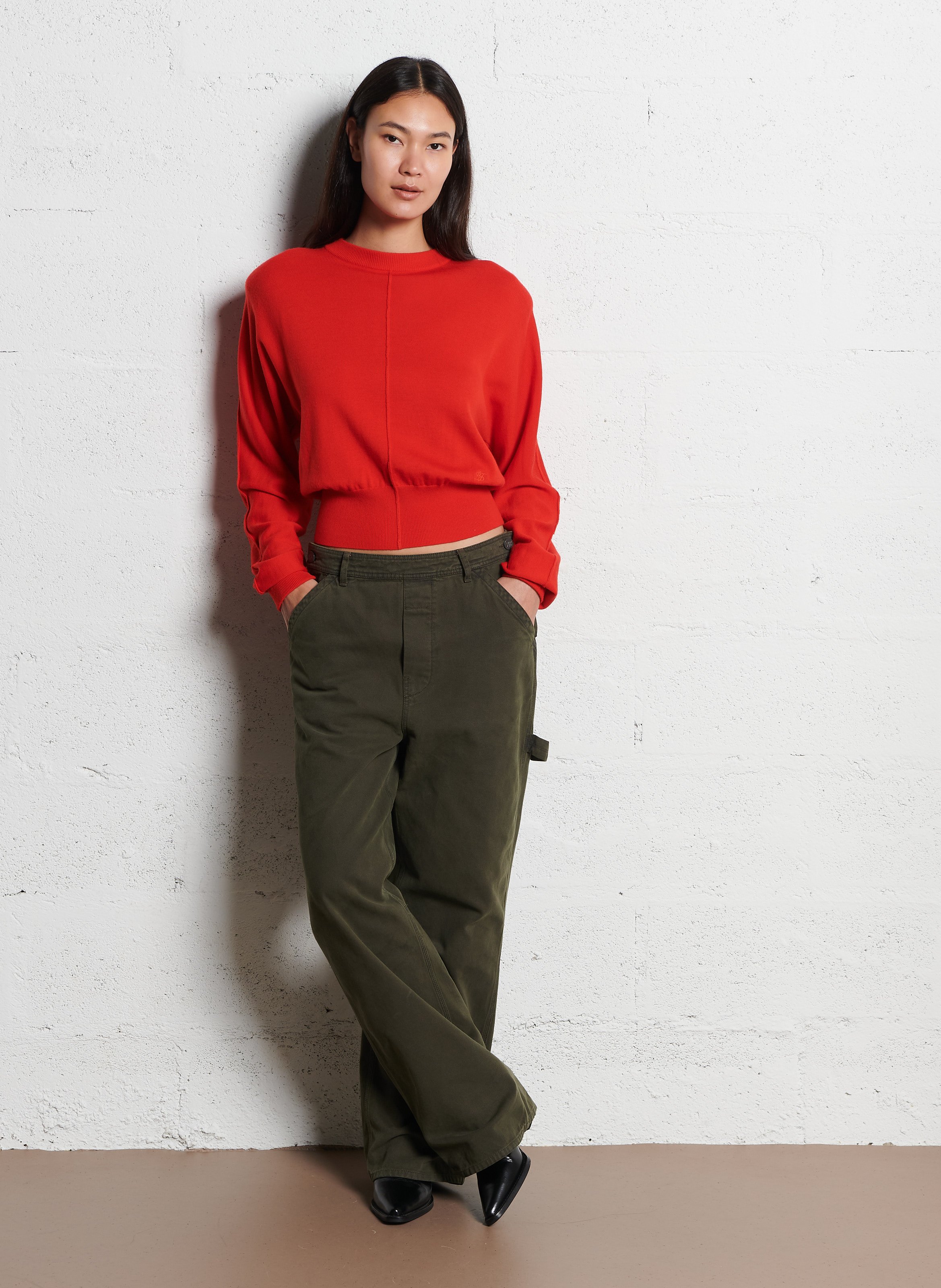 Woleg - Oversize-Wollpullover mit Rundhalsausschnitt LAURENCE BRAS Rot