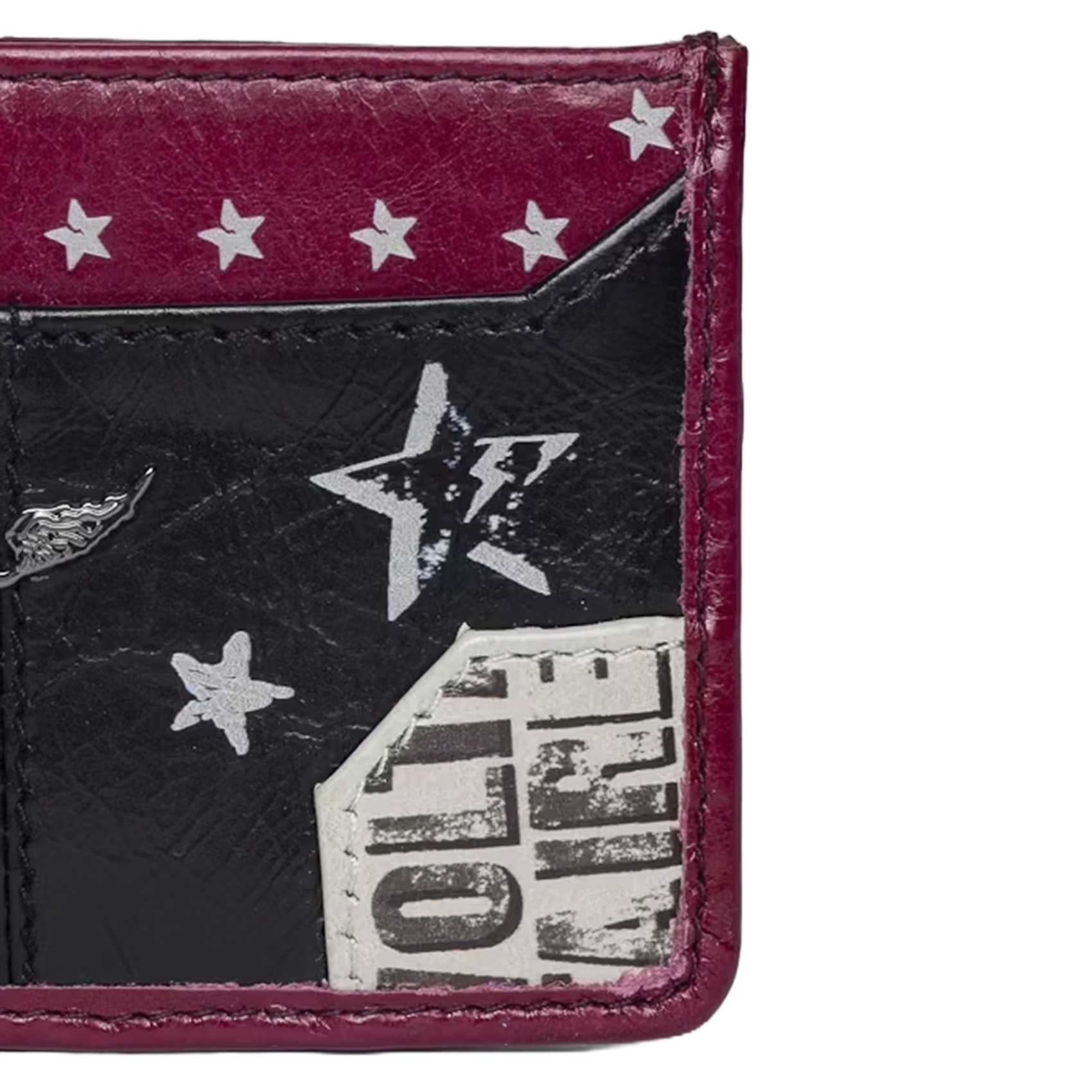 Porte-cartes en cuir imprimé ZADIG&VOLTAIRE Noir