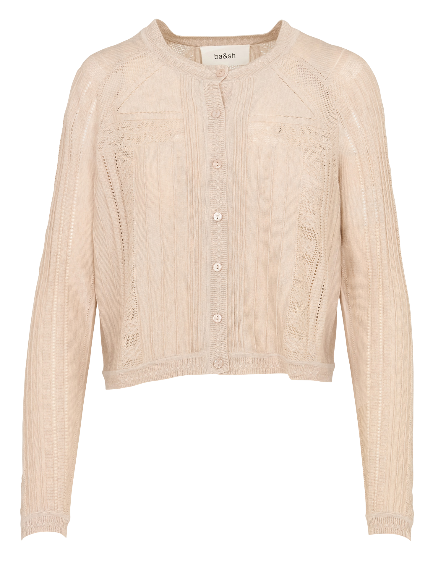 Vest met ronde hals - wolblend BA&SH Beige