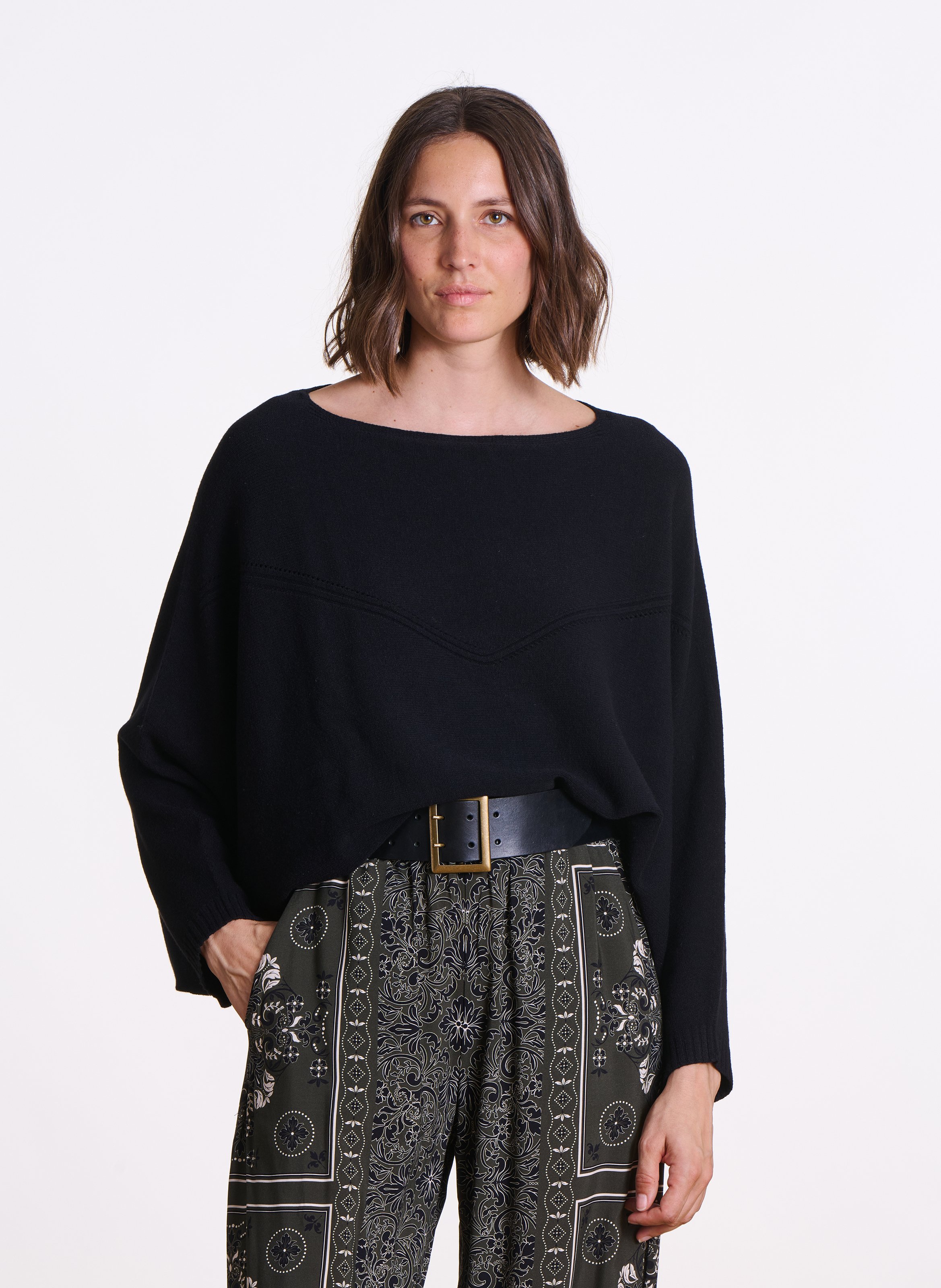 Oversize-Pullover LA FEE MARABOUTEE Schwarz