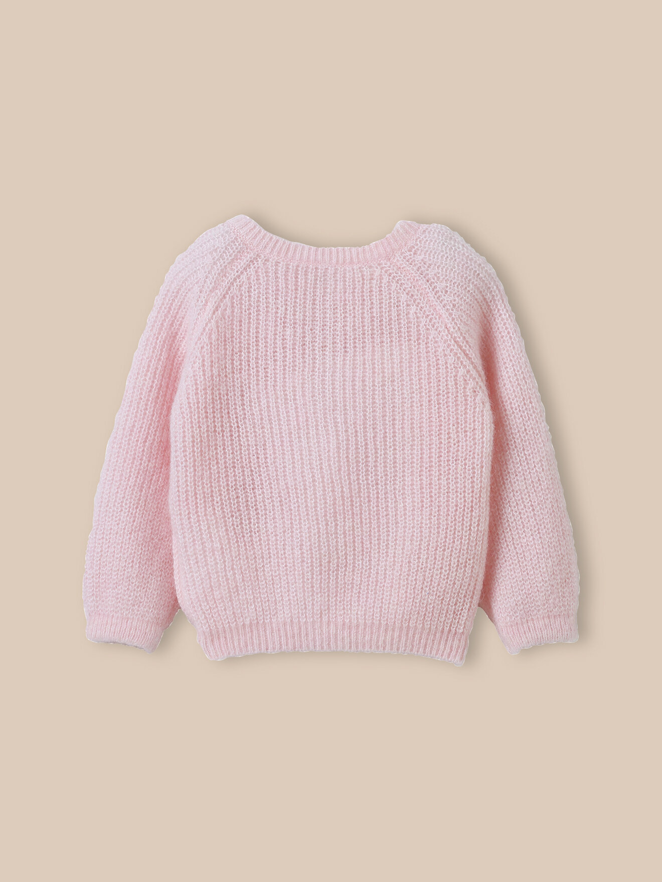 Cardigan in beaded knit wool and mohair CYRILLUS Pink