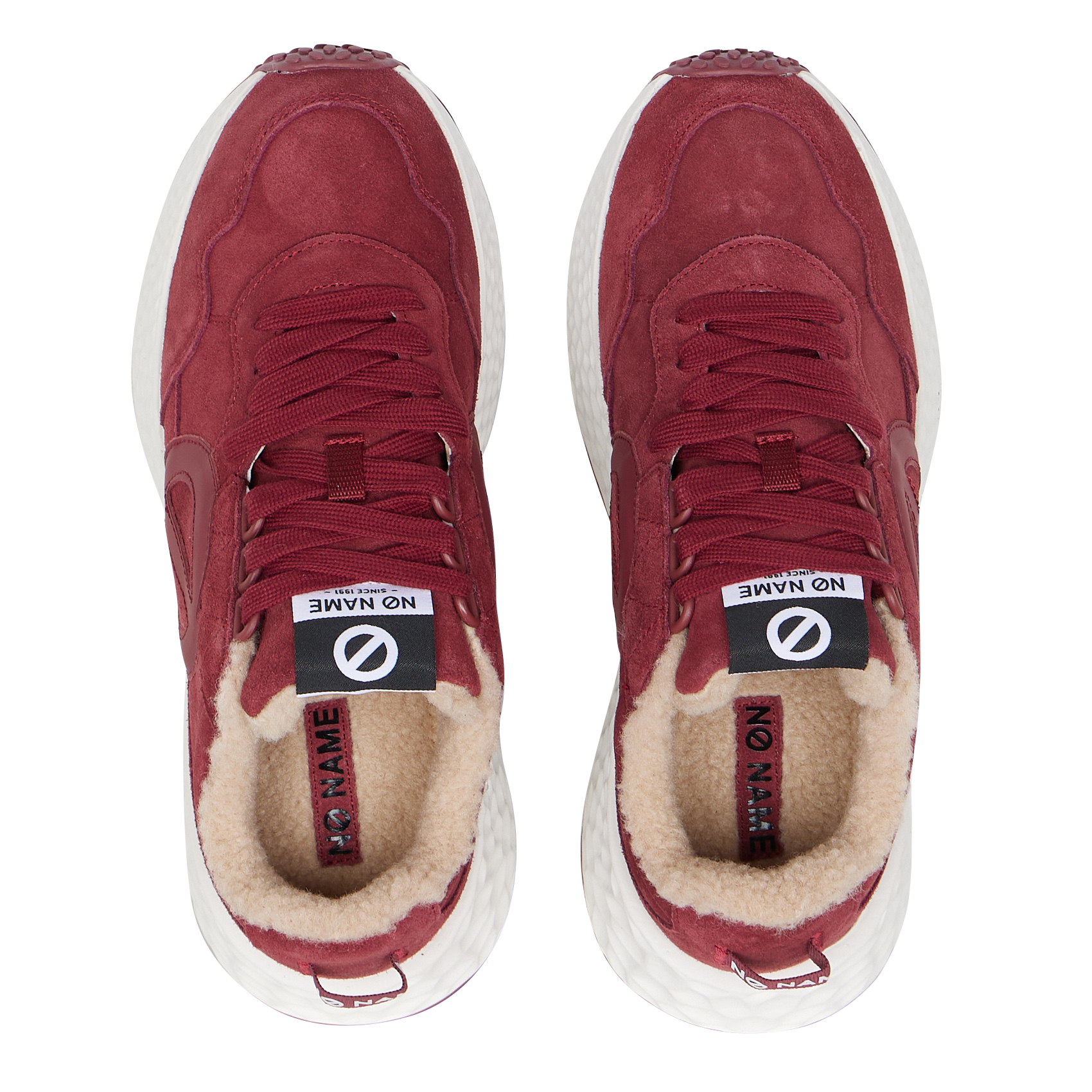 Zapatillas bajas con cuña de cuero aterciopelado NO NAME Multicolor