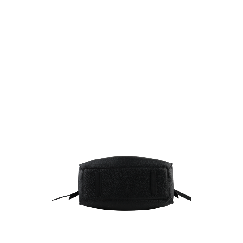 Handbag - cowhide leather POURCHET Black