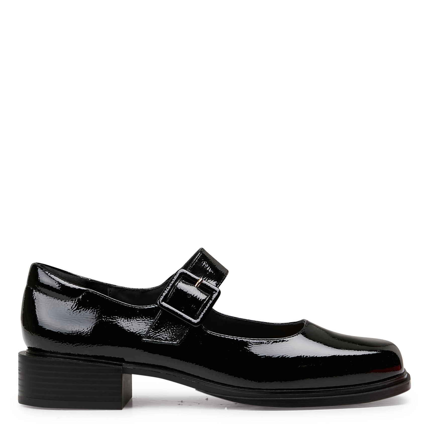 Heeled patent leather ballerina flats SCHMOOVE Black