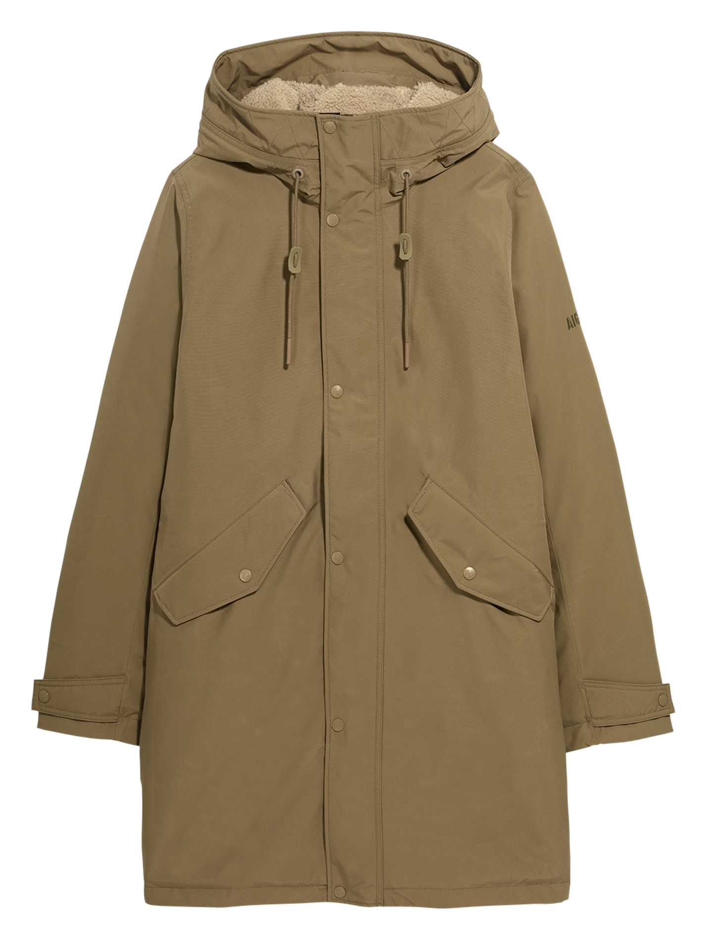 Parka droite mi-longue à capuche AIGLE Marron
